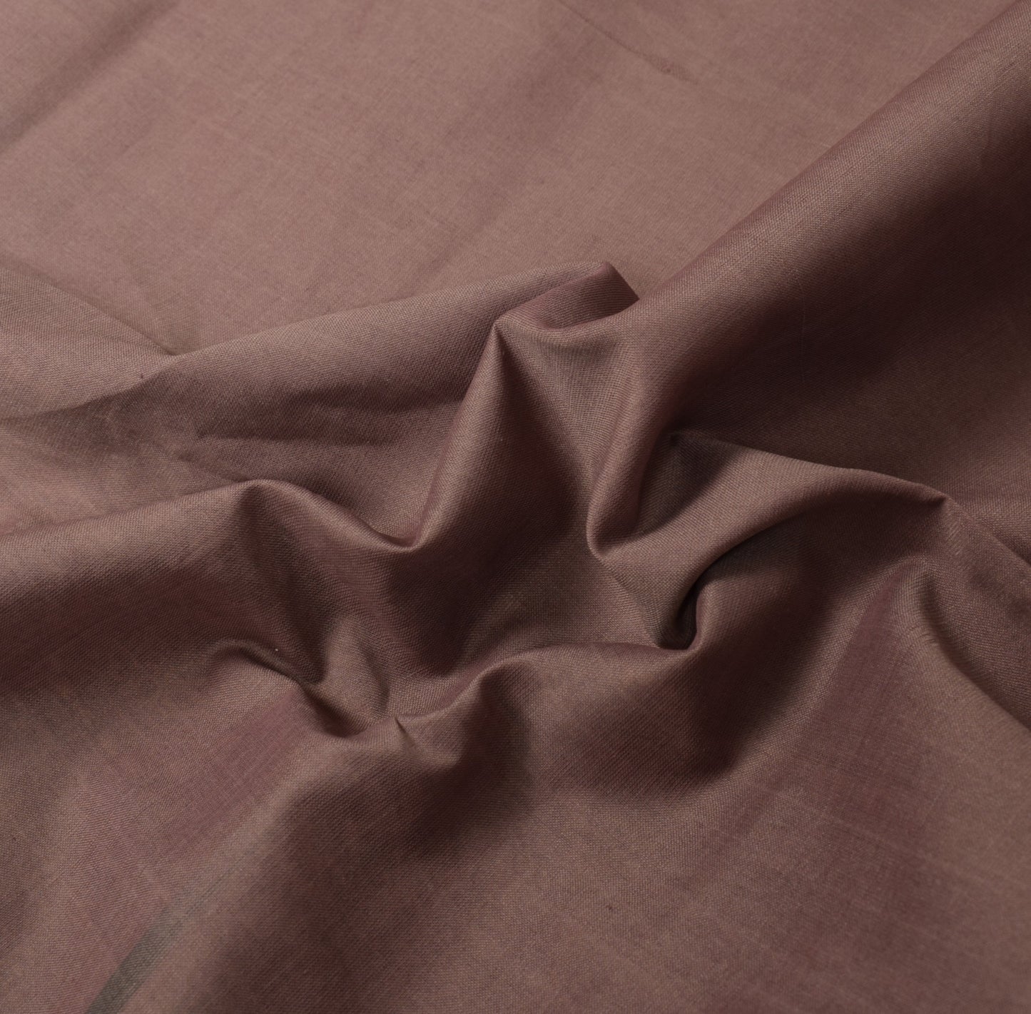 Sushila Vintage Mauve Hand Woven Saree Pure Cotton Peacock 6YD Sari Craft Fabric