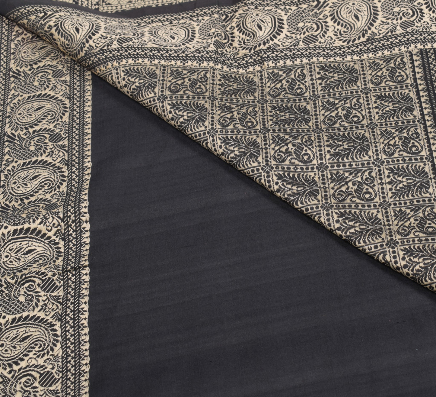 Sushila Vintage Mauve Hand Woven Saree Pure Cotton Peacock 6YD Sari Craft Fabric