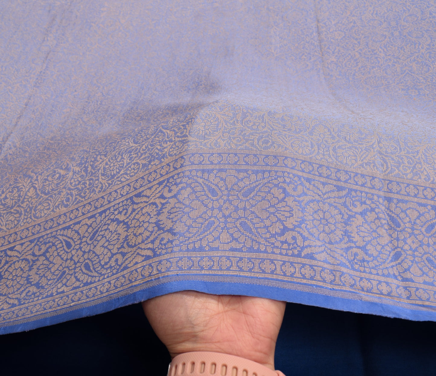 Sushila Vintage Lavender Banarasi Pure Silk Saree Hand Woven HEAVY Sari Fabric