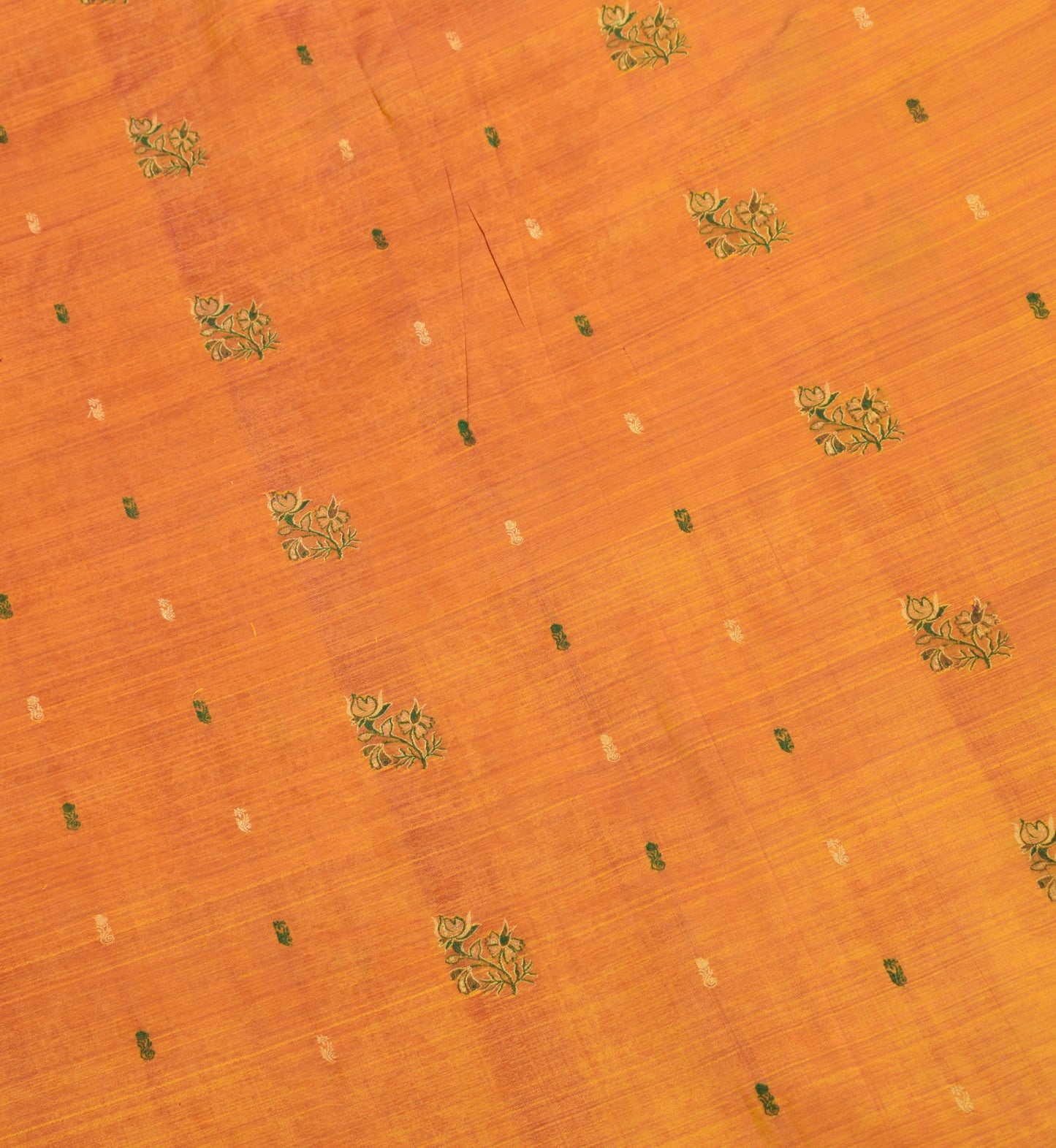 Sushila Vintage Yellow Kanjivaram Saree Pure Silk Woven 5YD DualTone Sari Fabric