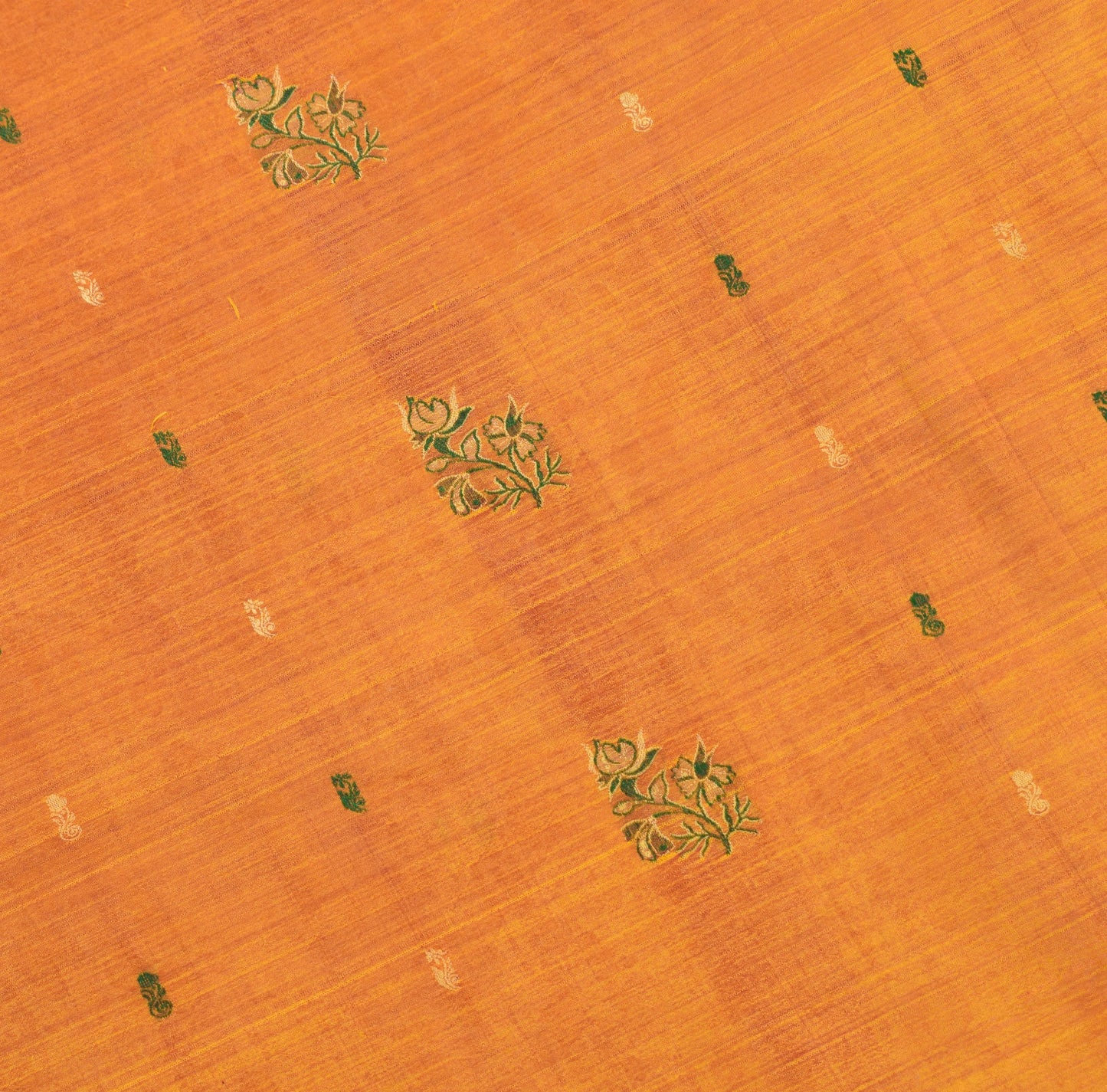 Sushila Vintage Yellow Kanjivaram Saree Pure Silk Woven 5YD DualTone Sari Fabric