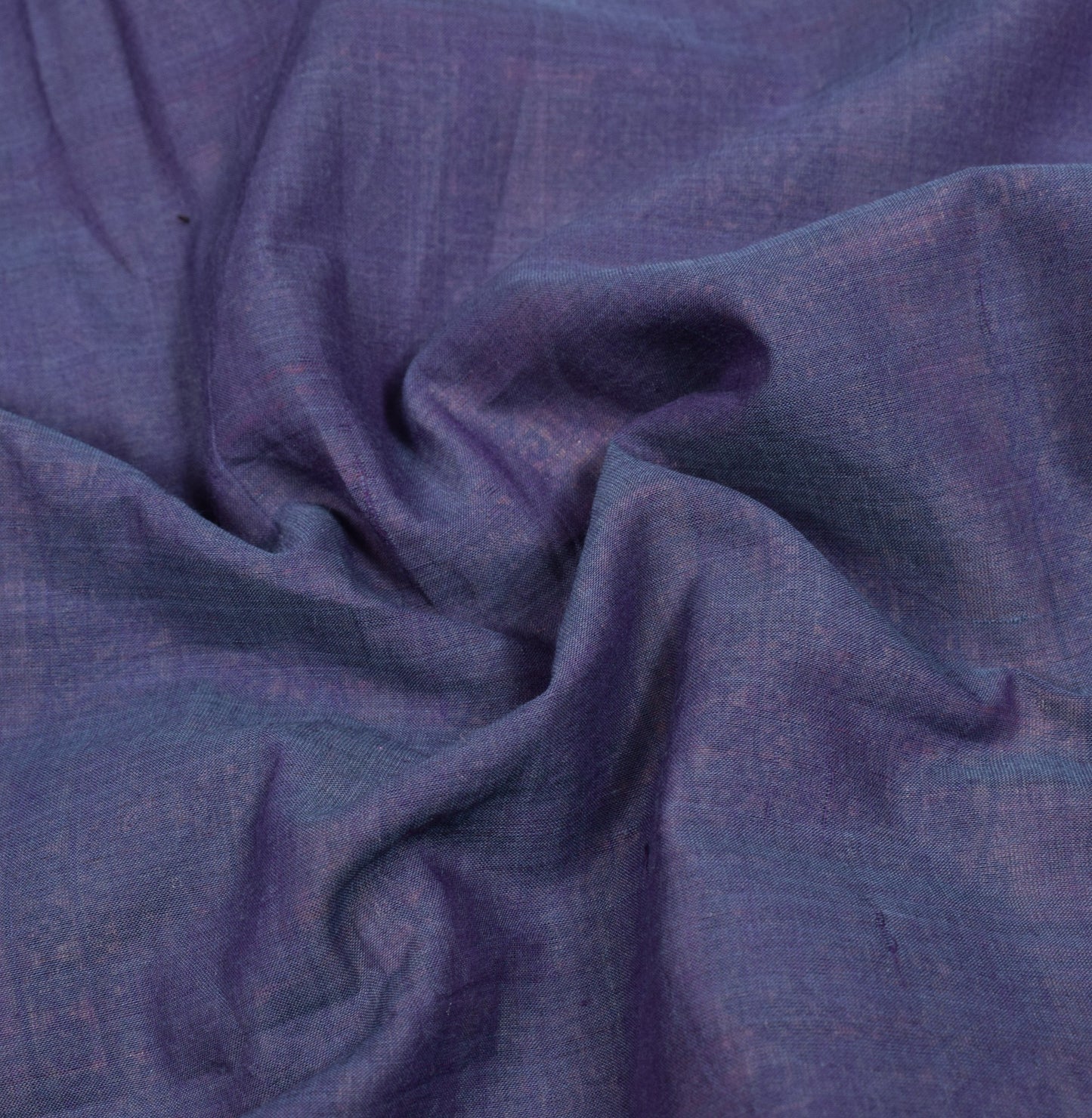 Sushila Vintage Pure Cotton Saree Blue Hand Woven 6 Yard Sari Soft Craft Fabric