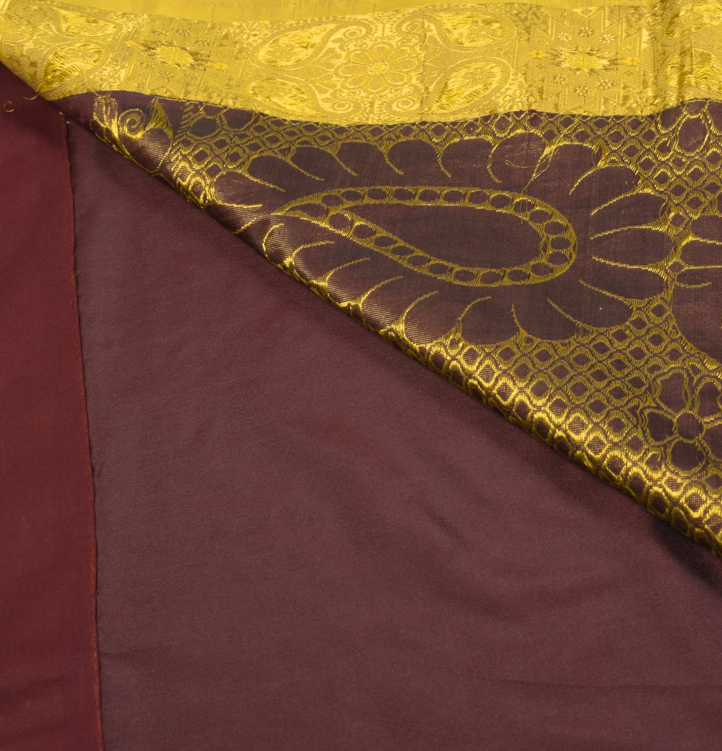 Sushila Vintage Banarasi or Kanchipuram style Saree Pure Silk Maroon Sari Fabric
