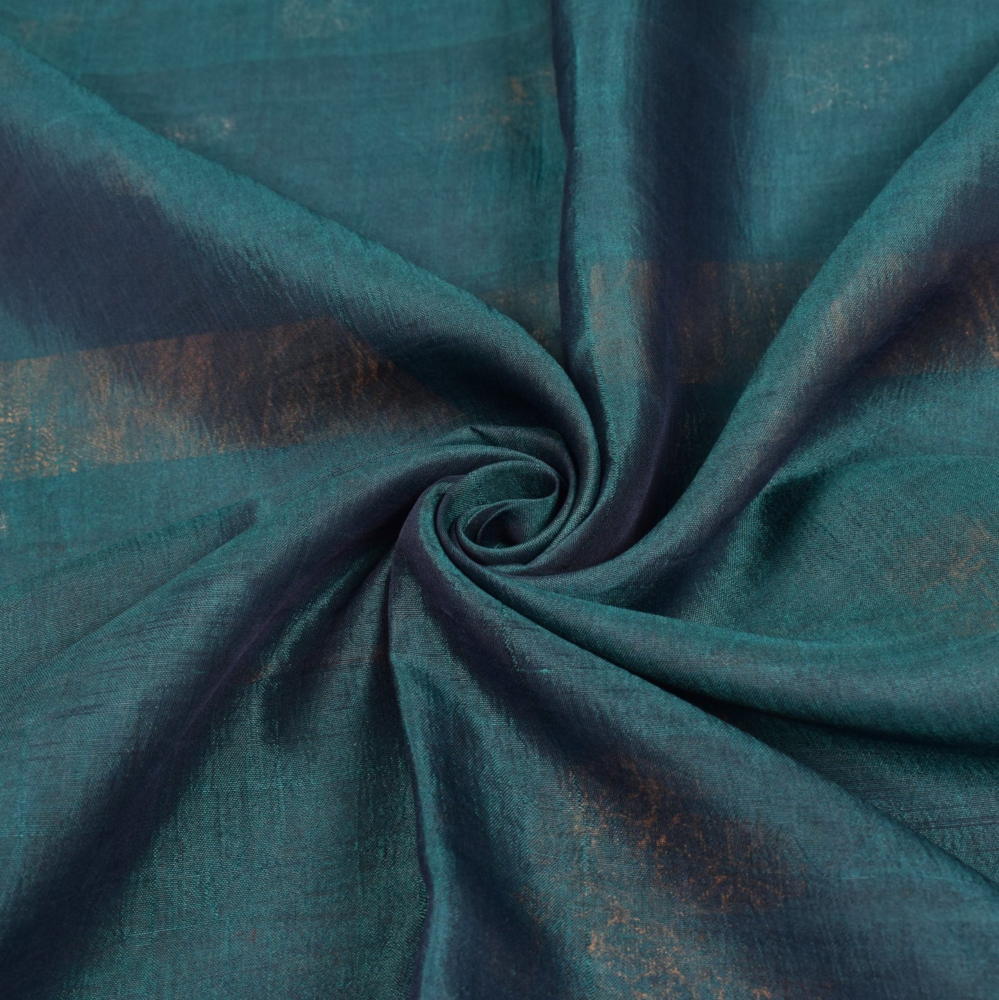 Sushila Vintage Blue Green Sari Sona Roopa Handloom Banarasi Pure Silk 6YD Saree