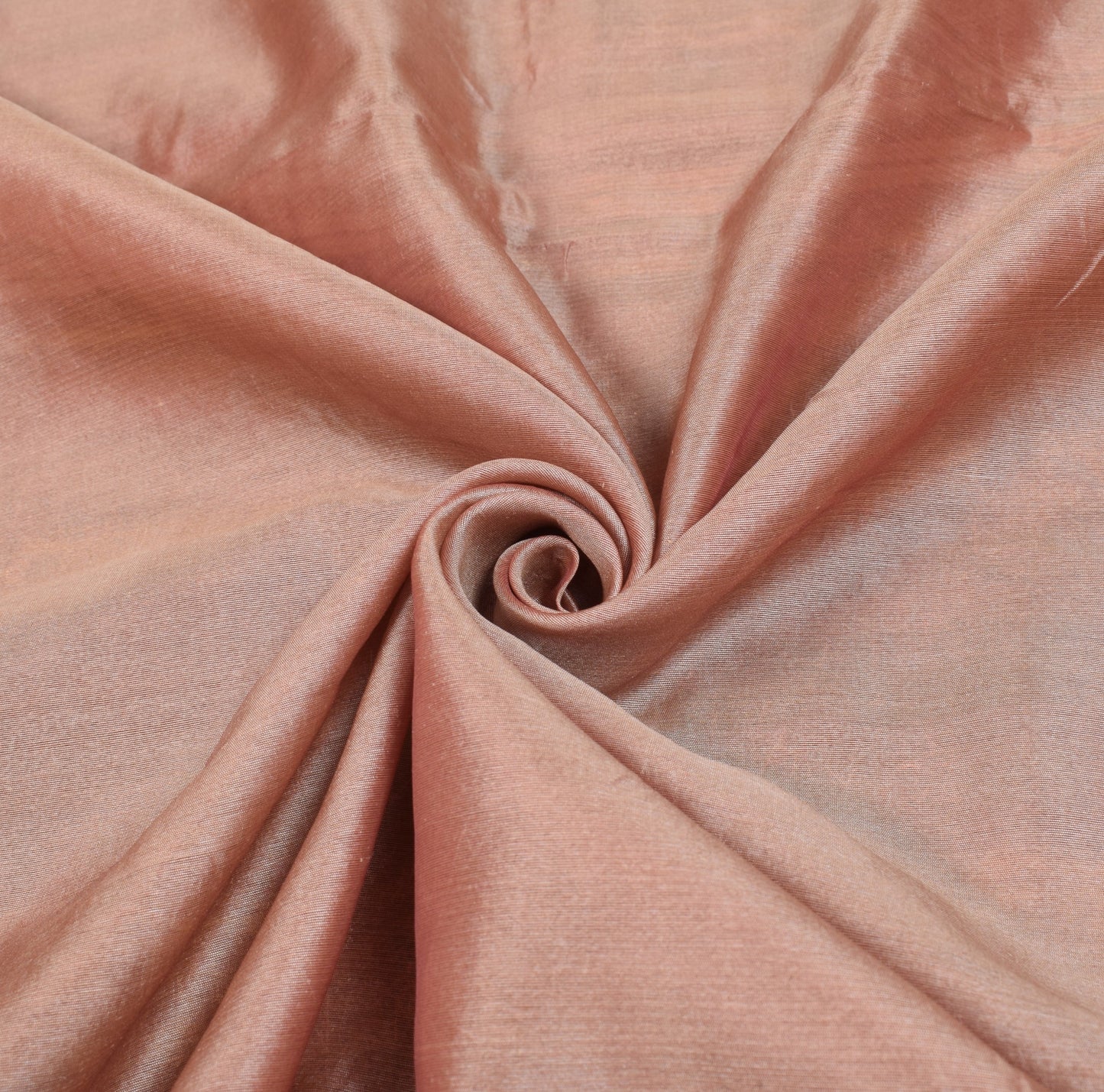 Sushila Vintage Peach Pure Silk Saree Woven & Embroidered Floral 5YD Sari Fabric