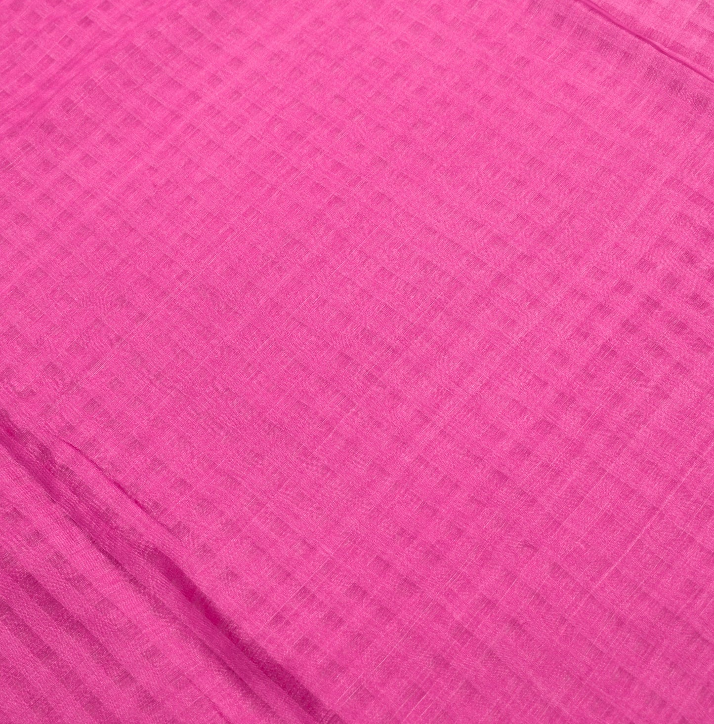 Sushila Vintage Magenta Checks Saree Pure Silk Gray Pallu and Zari border Sari