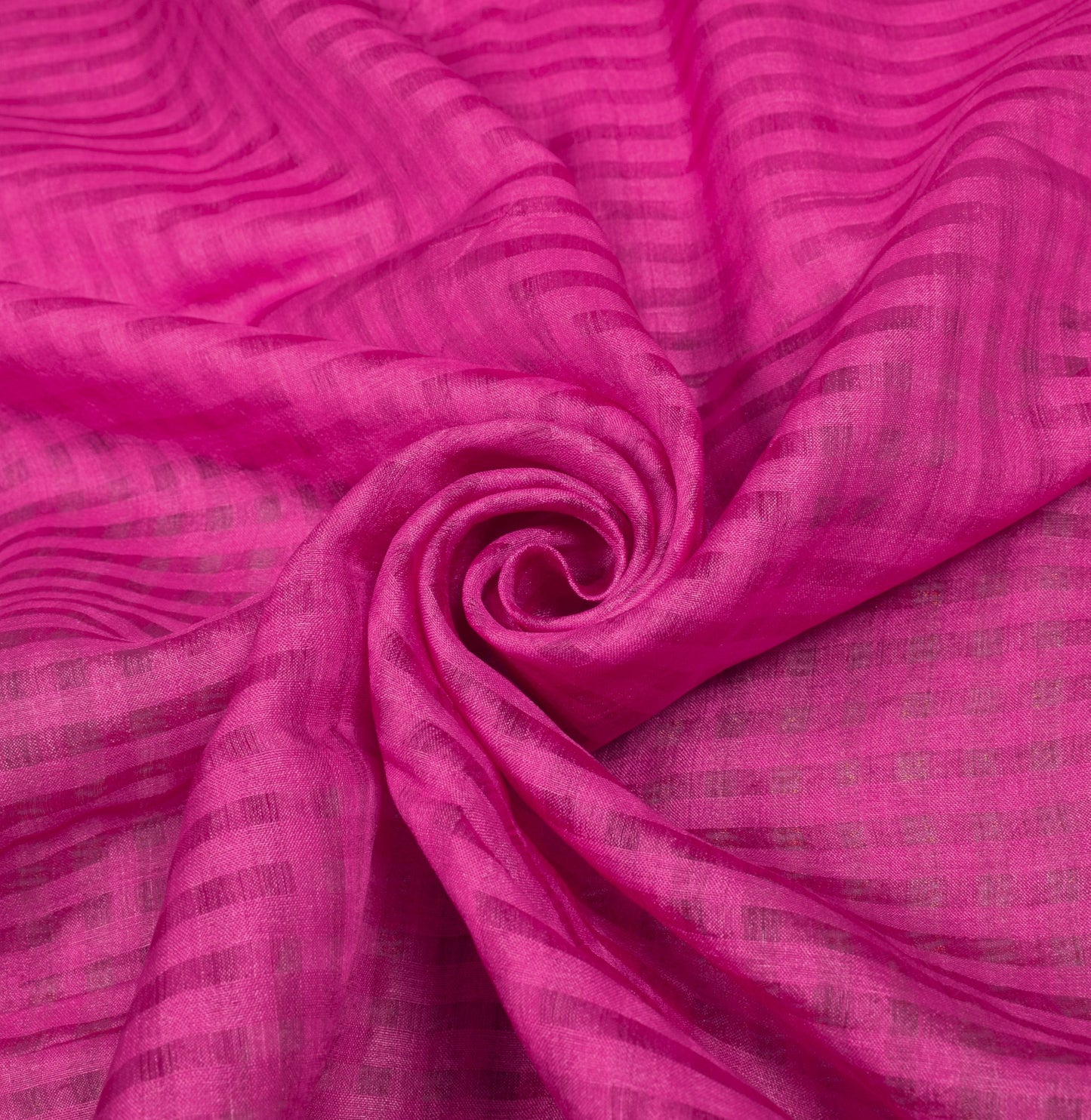 Sushila Vintage Magenta Checks Saree Pure Silk Gray Pallu and Zari border Sari