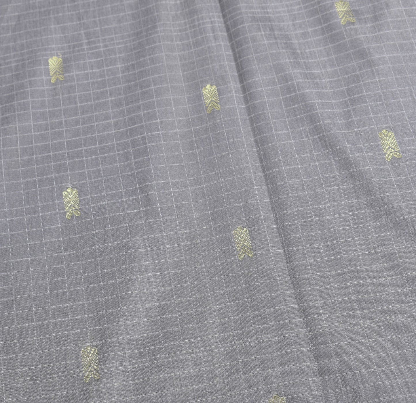 Sushila Vintage Grey Kanchipuram Saree contrasting Red Zari Border Art Silk Sari