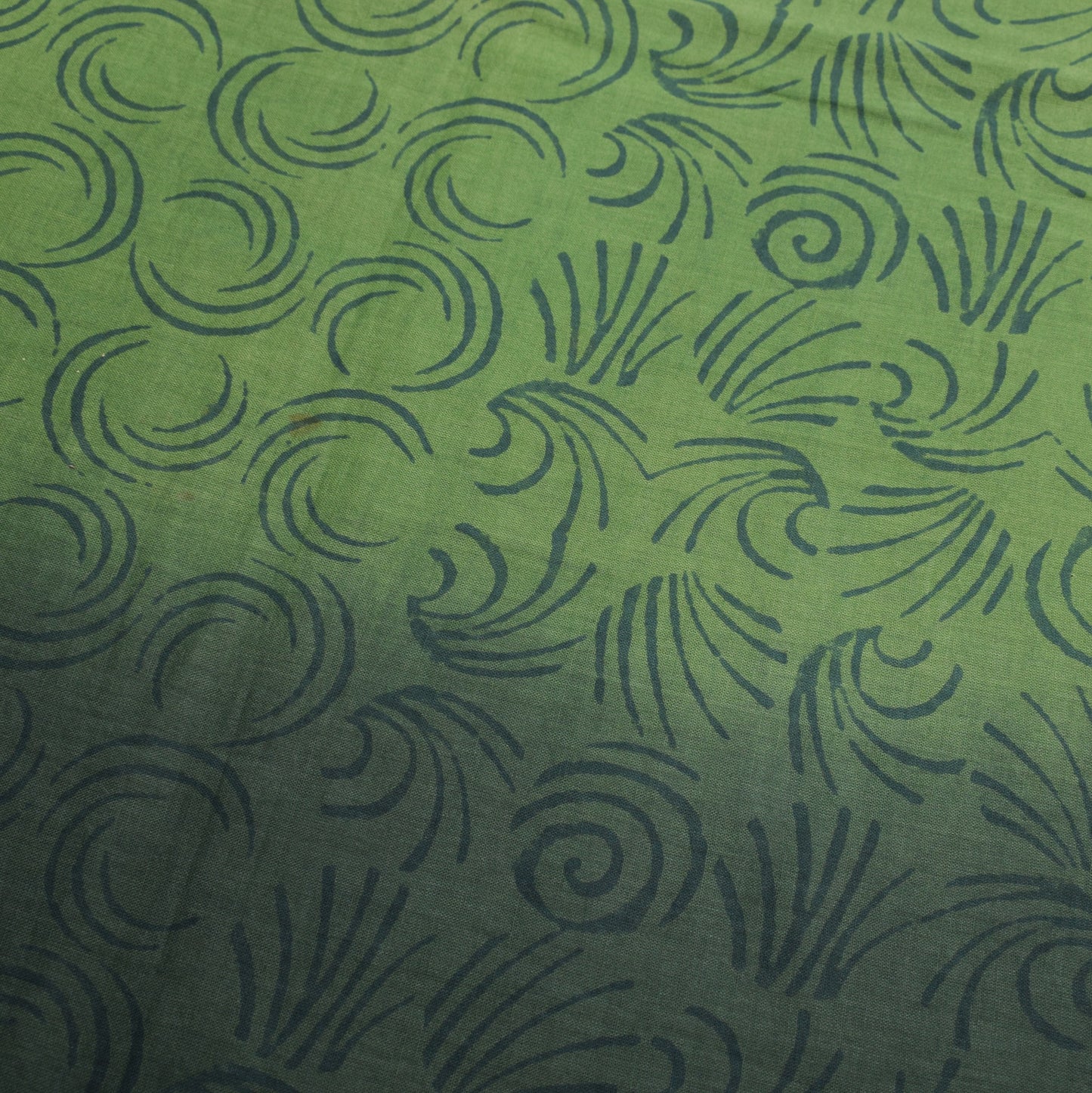 Sushila Vintage Green 6 Yard Saree Pure Cotton Printed & Zari Woven Sari Fabric