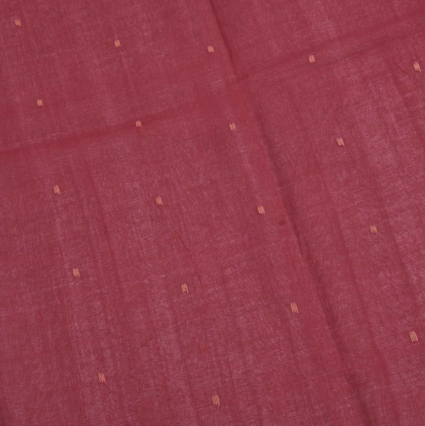 Sushila Vintage Maroon Bengal Tant Saree Zari Border Pure Cotton 5YD Sari Fabric