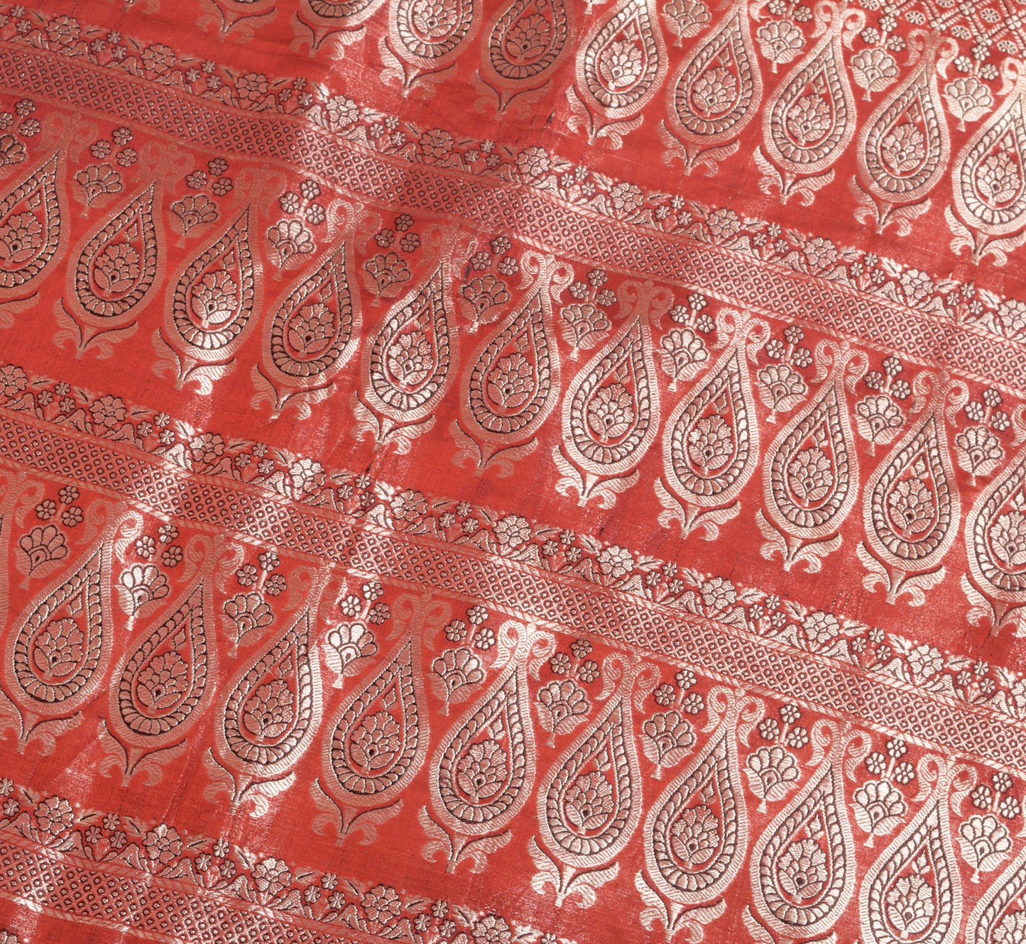 Sushila Vintage Heavy Maroon Saree Pure Satin Silk Banarasi Brocade Sari Fabric