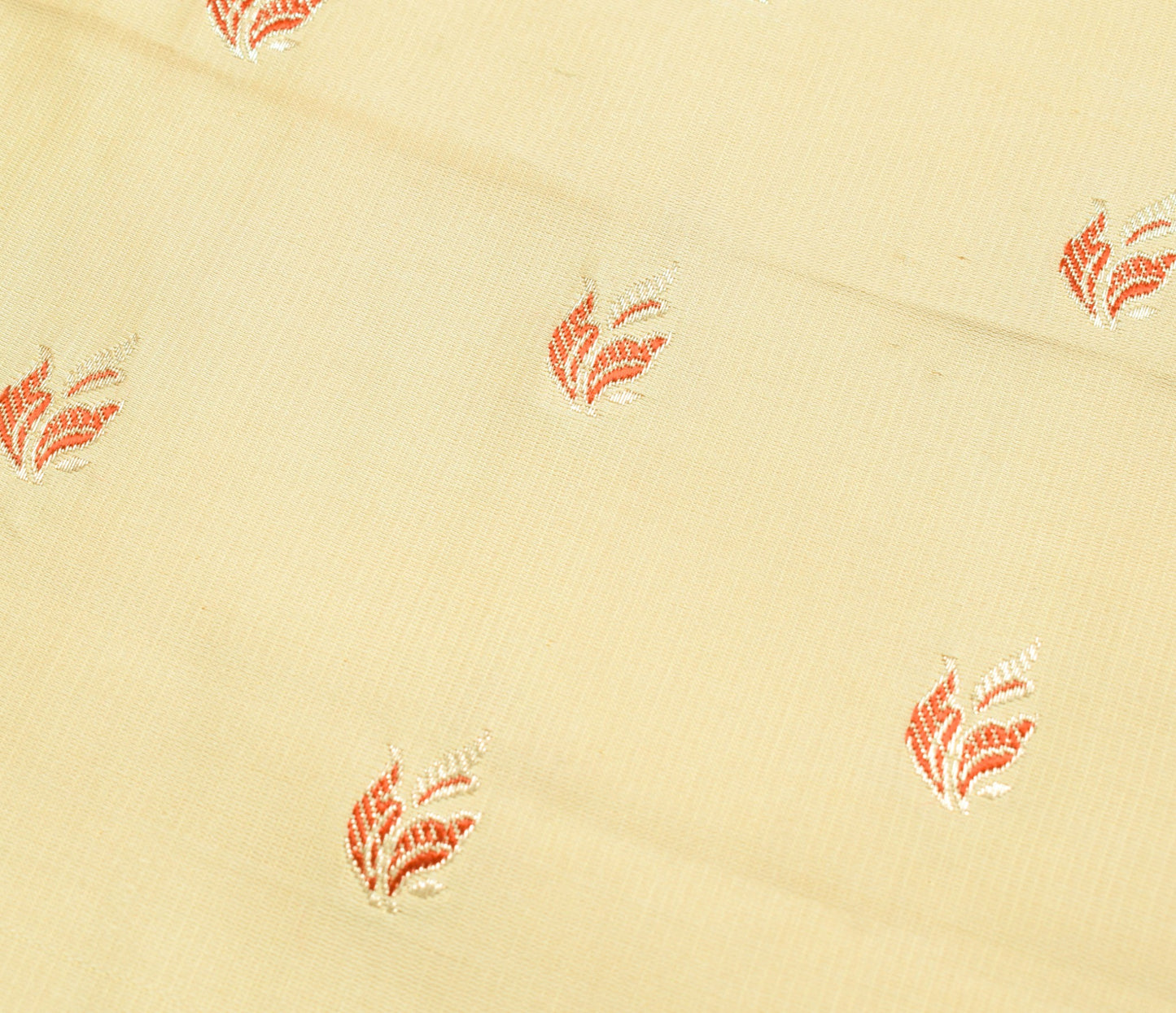 Sushila Vintage Beige Heavy Saree Pure Satin Silk Banarasi Brocade Sari Fabric