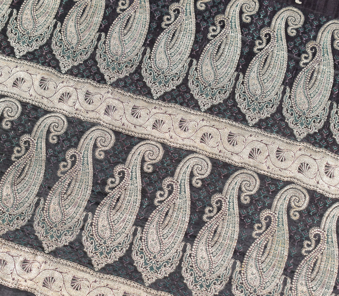 Sushila Vintage Heavy Saree Pure Satin Silk Banarasi Brocade Woven Sari Fabric