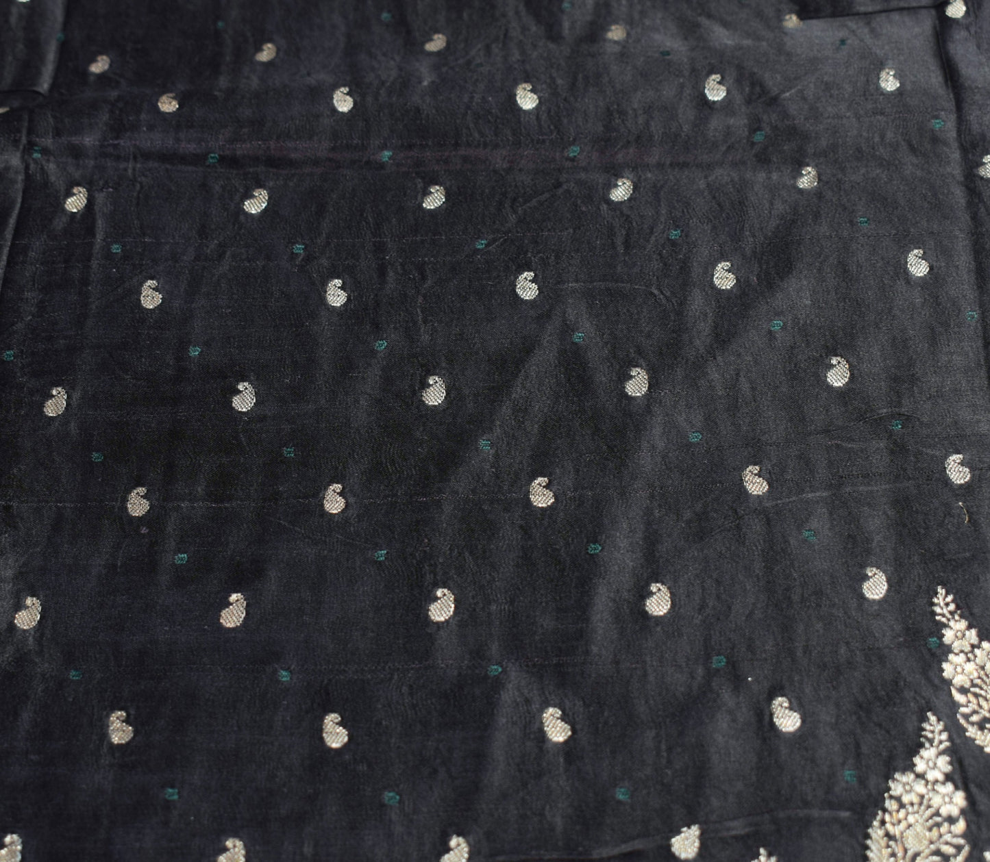 Sushila Vintage Heavy Saree Pure Satin Silk Banarasi Brocade Woven Sari Fabric