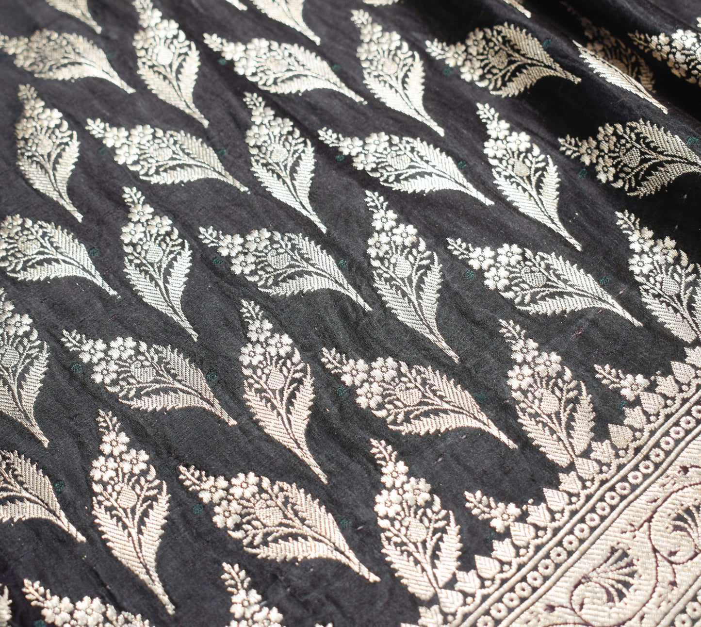 Sushila Vintage Heavy Saree Pure Satin Silk Banarasi Brocade Woven Sari Fabric