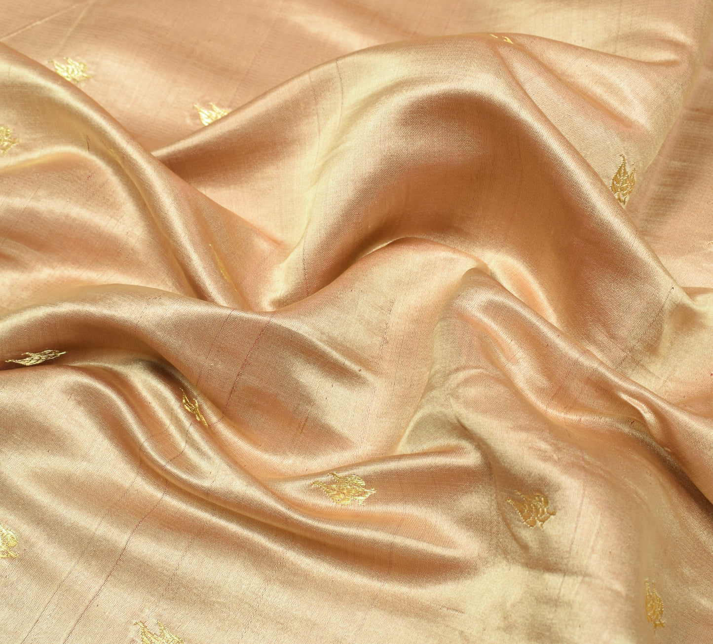 Sushila Vintage Heavy Saree Pure Satin Silk Banarasi Brocade Woven Beige Sari