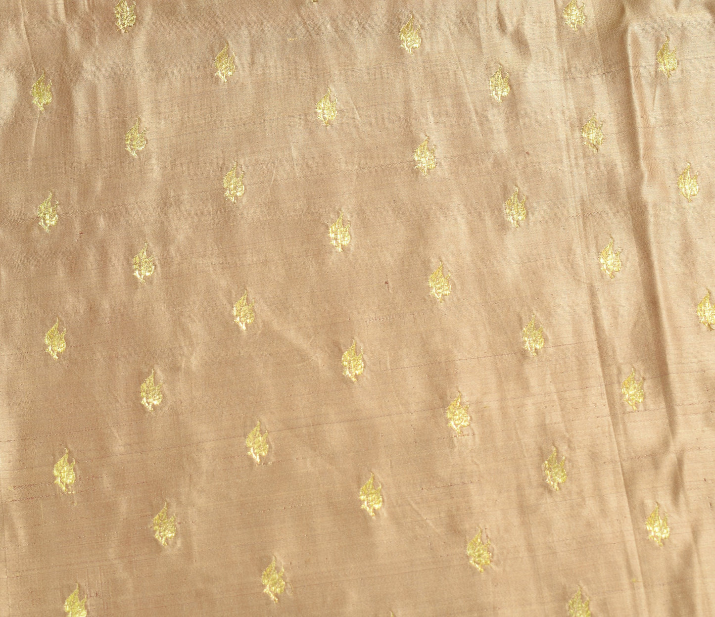 Sushila Vintage Heavy Saree Pure Satin Silk Banarasi Brocade Woven Beige Sari