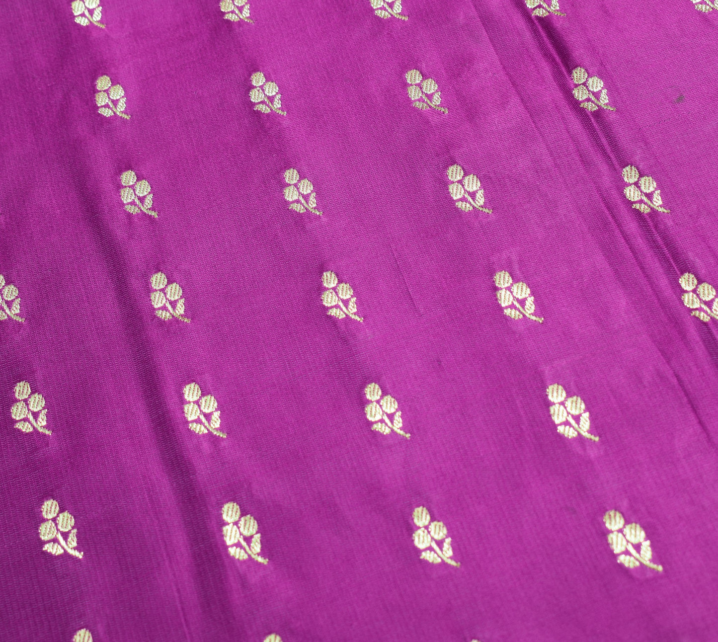 Sushila Vintage Heavy Brocade Saree Pure Satin Silk Dark Magenta Banarasi Sari