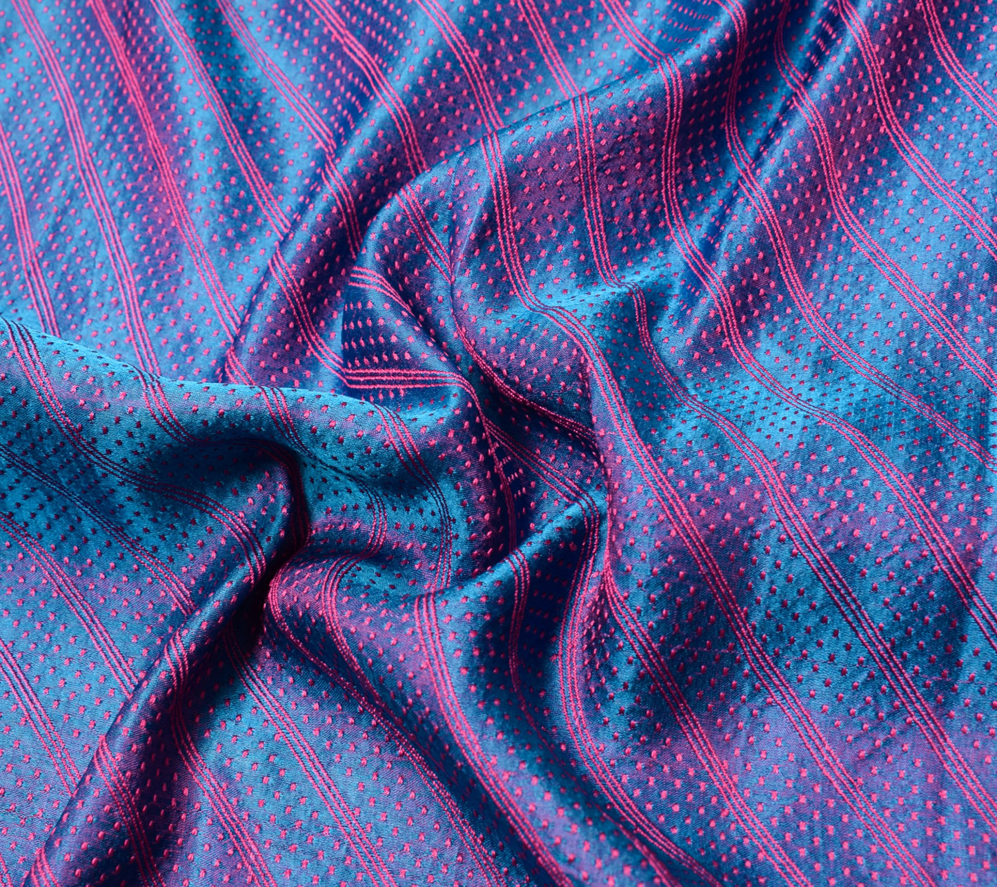 Sushila Vintage Banarasi Handloom Saree Pure Satin Silk Dual Tone Sari Fabric