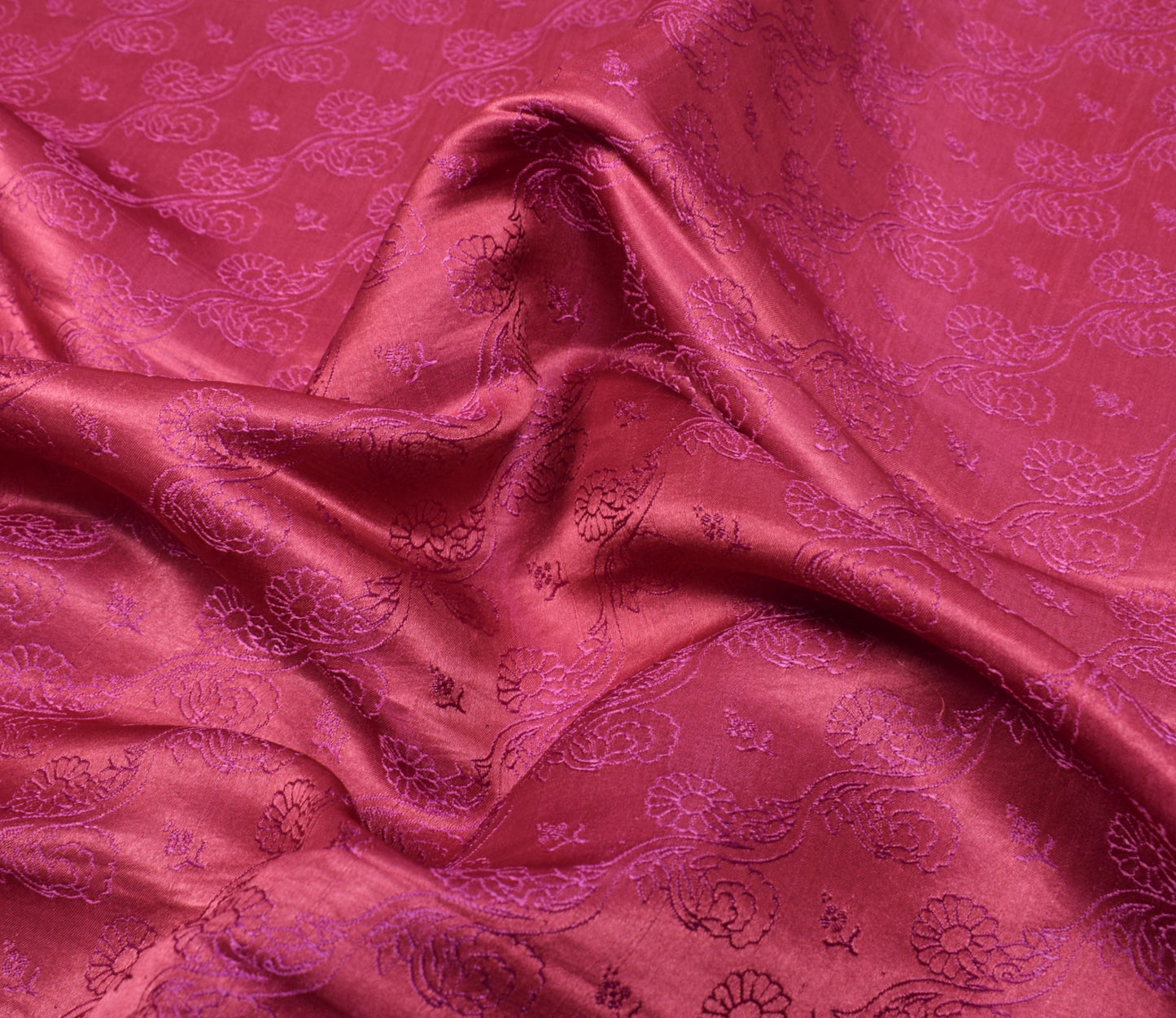 Sushila Vintage Heavy Saree Pure Satin Silk Banarasi Brocade Woven Sari Fabric