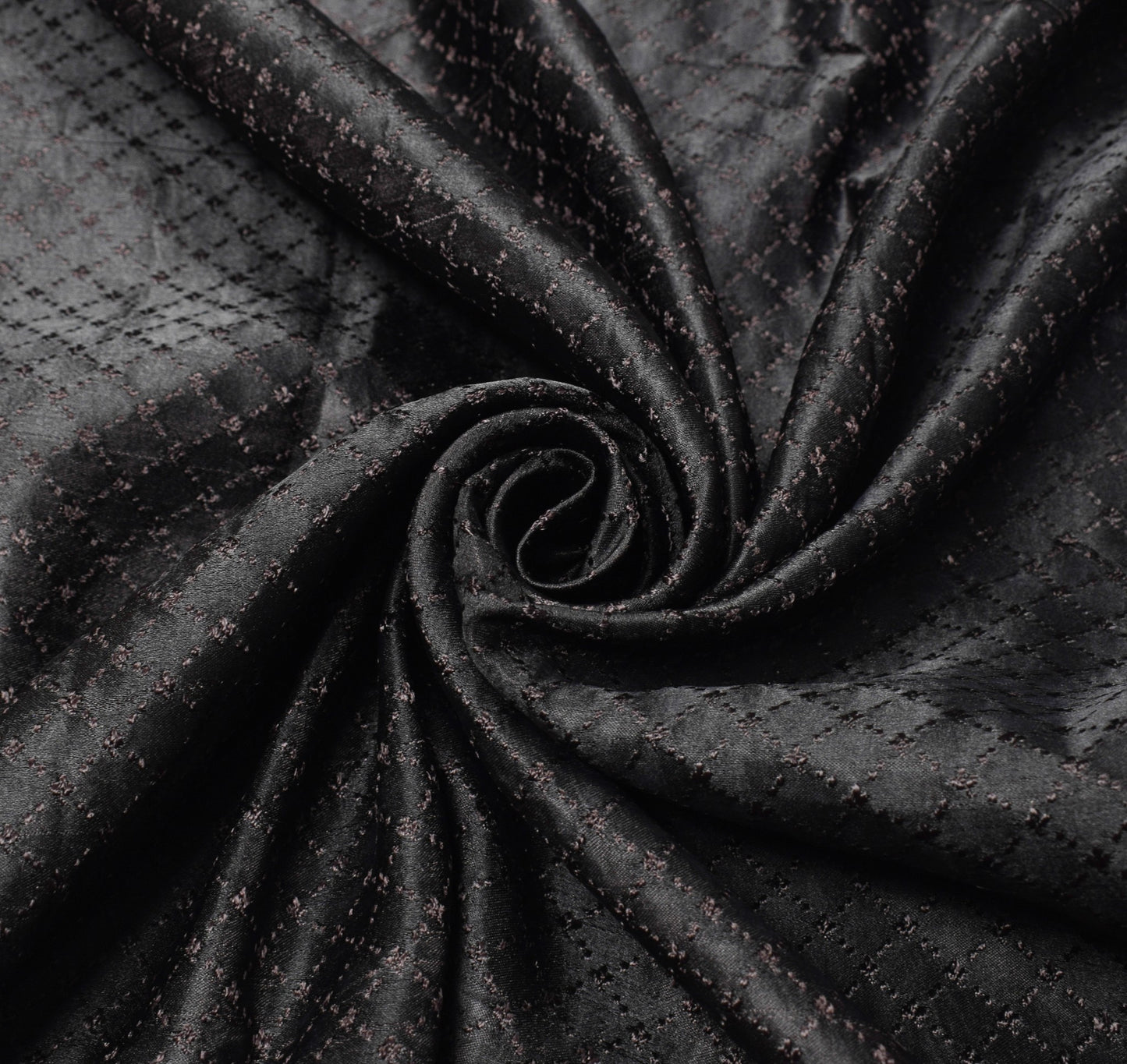 Sushila Vintage Black Handloom Saree Pure Satin Silk Banarasi Tanchoi Sari