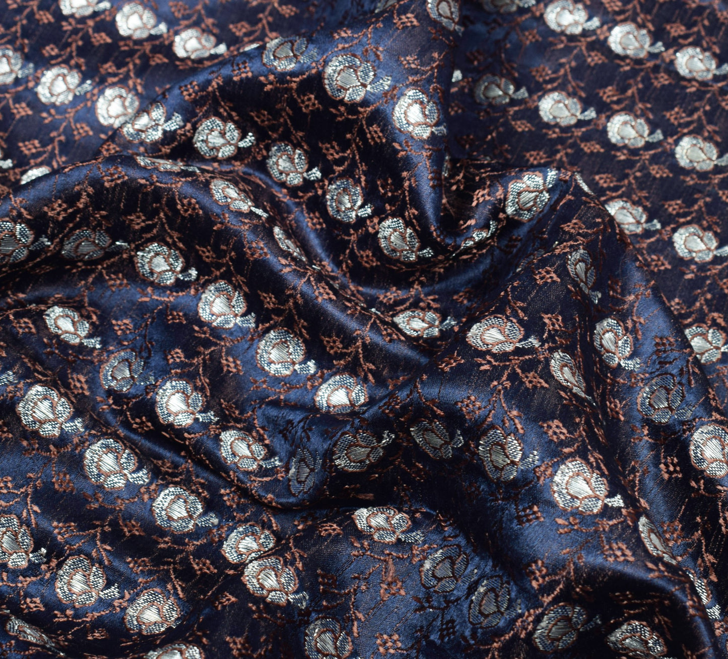 Sushila Vintage Heavy Blue Saree Pure Satin Silk Skirt Border Banarasi Sari