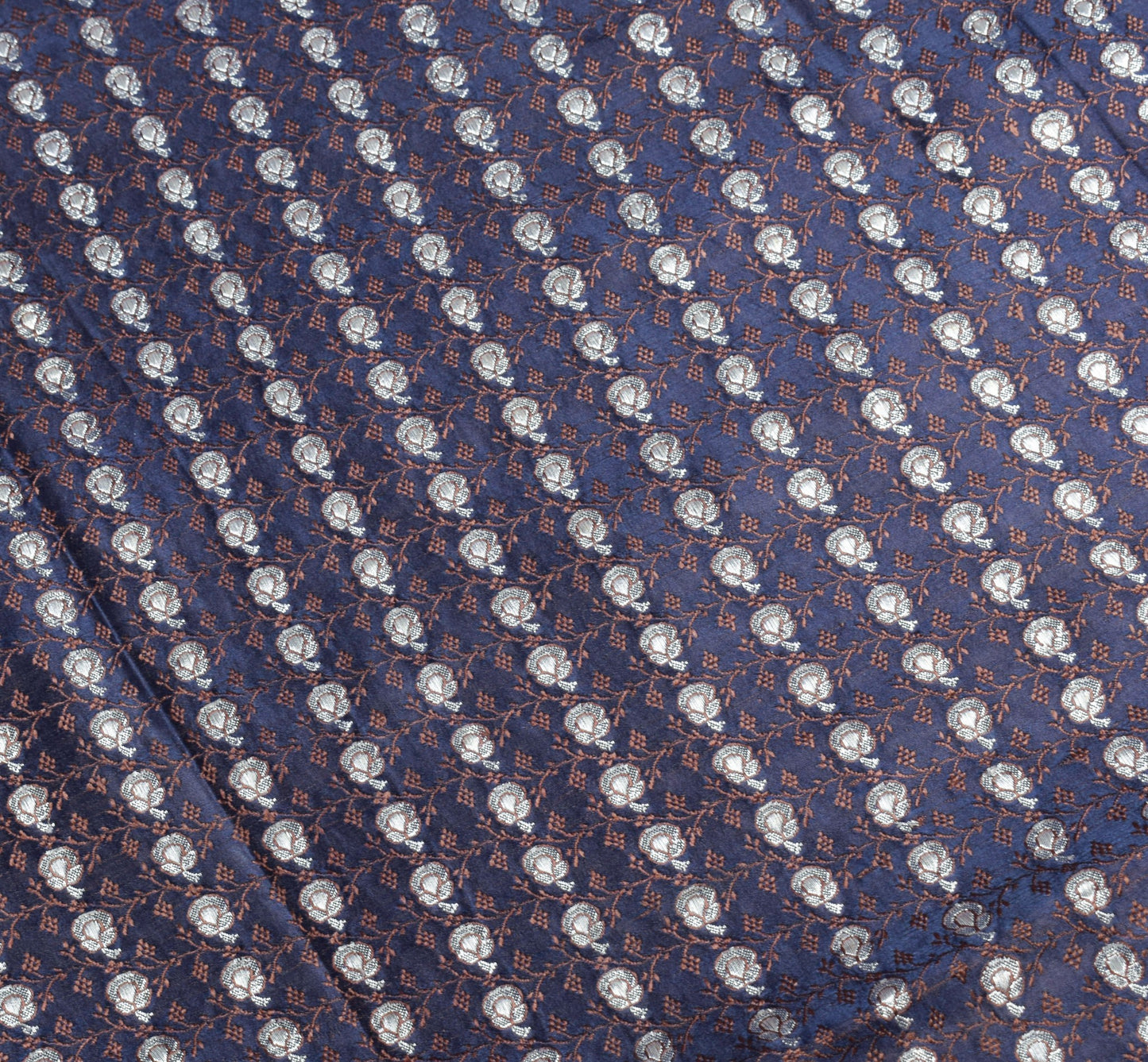 Sushila Vintage Heavy Blue Saree Pure Satin Silk Skirt Border Banarasi Sari