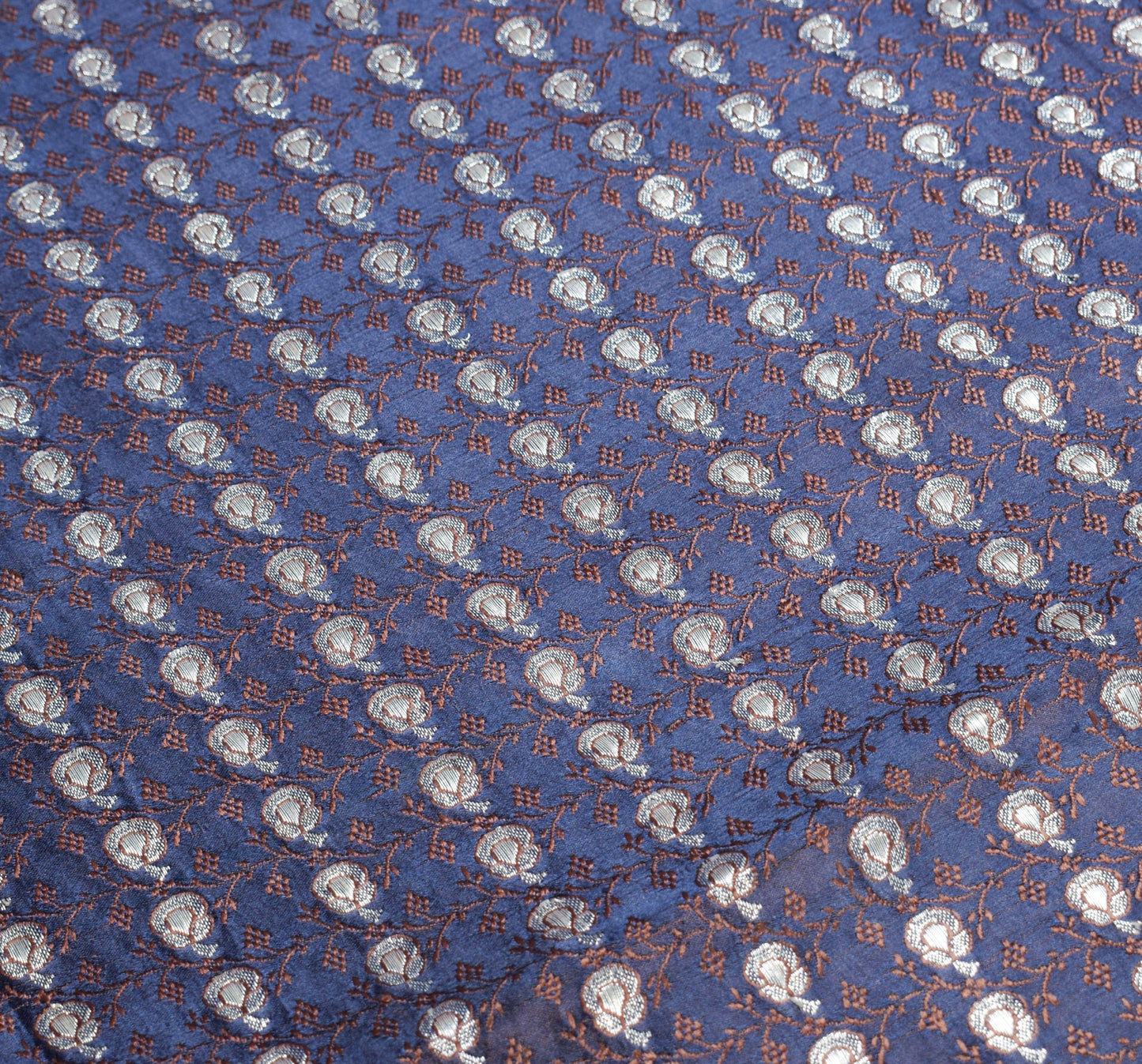 Sushila Vintage Heavy Blue Saree Pure Satin Silk Skirt Border Banarasi Sari