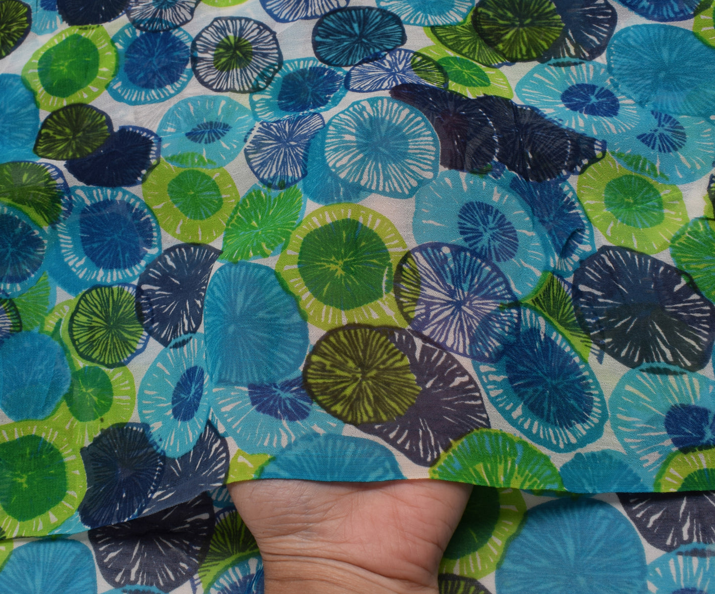Sushila Vintage White Pure Georgette Silk Saree Printed Dress Fabric By the Yard