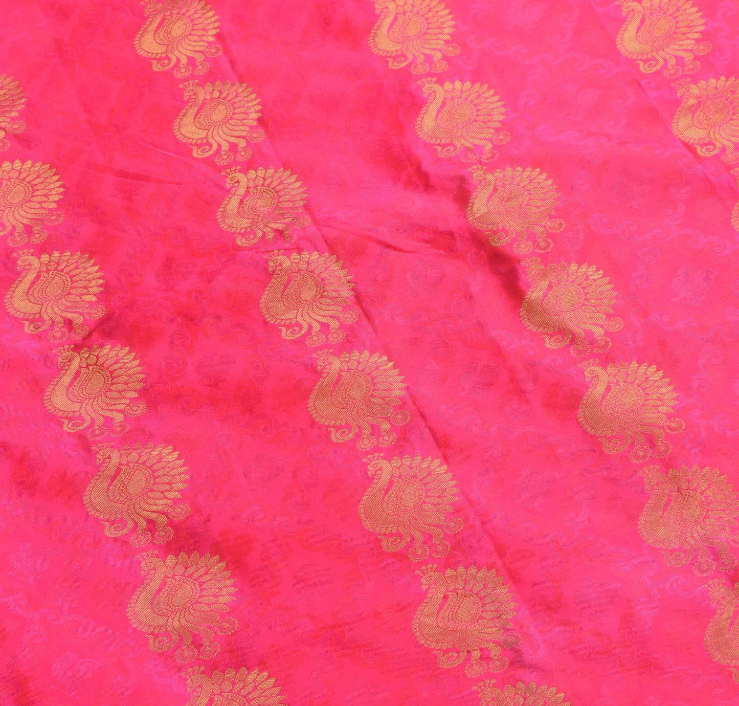 Sushila Vintage Kanchipuram Silk Saree Magenta Annapakshi Woven HEAVY 6 YDs Sari