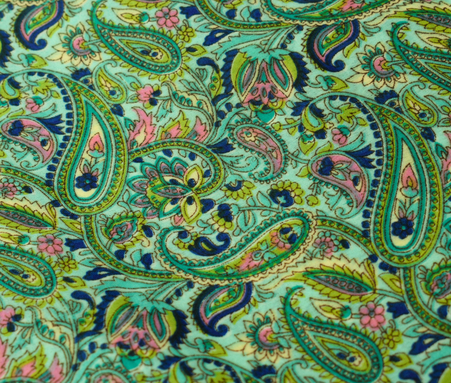 Sushila Vintage Green Floral Magic Wrap Reversible Skirt Art Silk Saree Beach Dress