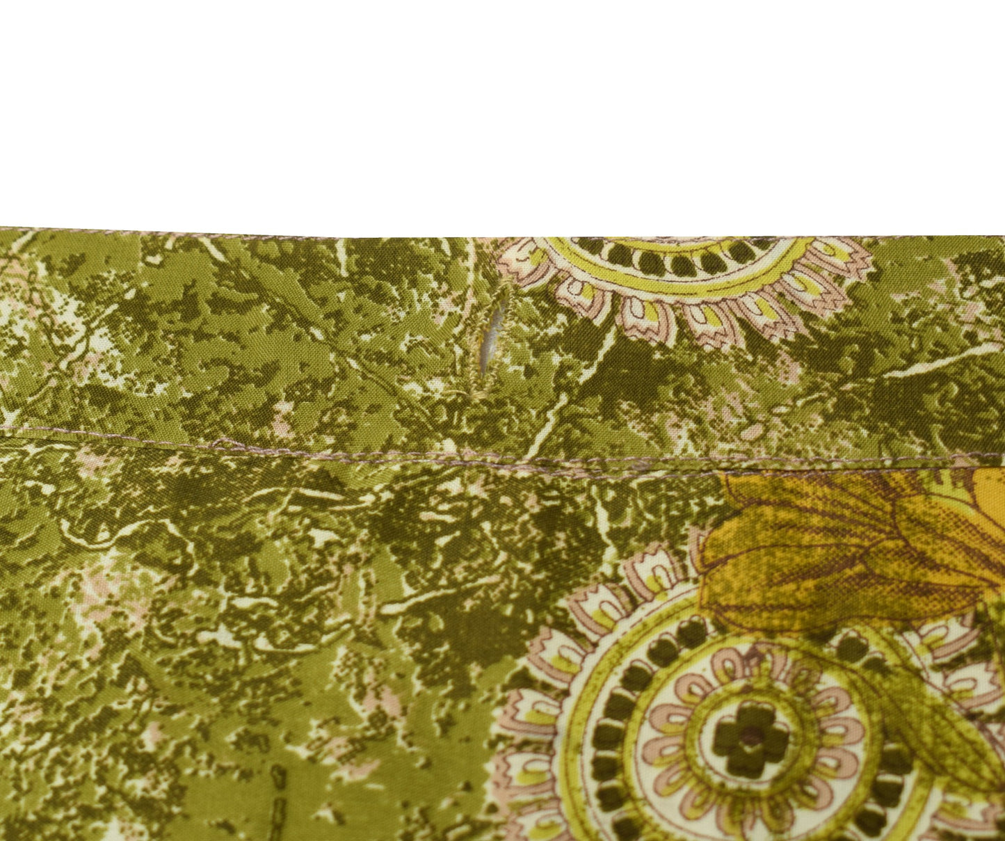 Sushila Vintage Silk Saree Magic Wrap Reversible Skirt Floral Green Beach Dress