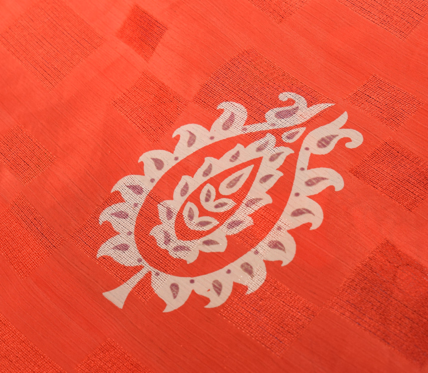 Sushila Vintage Art Silk Saree Magic Wrap Reversible Skirt Beach Dress Orange