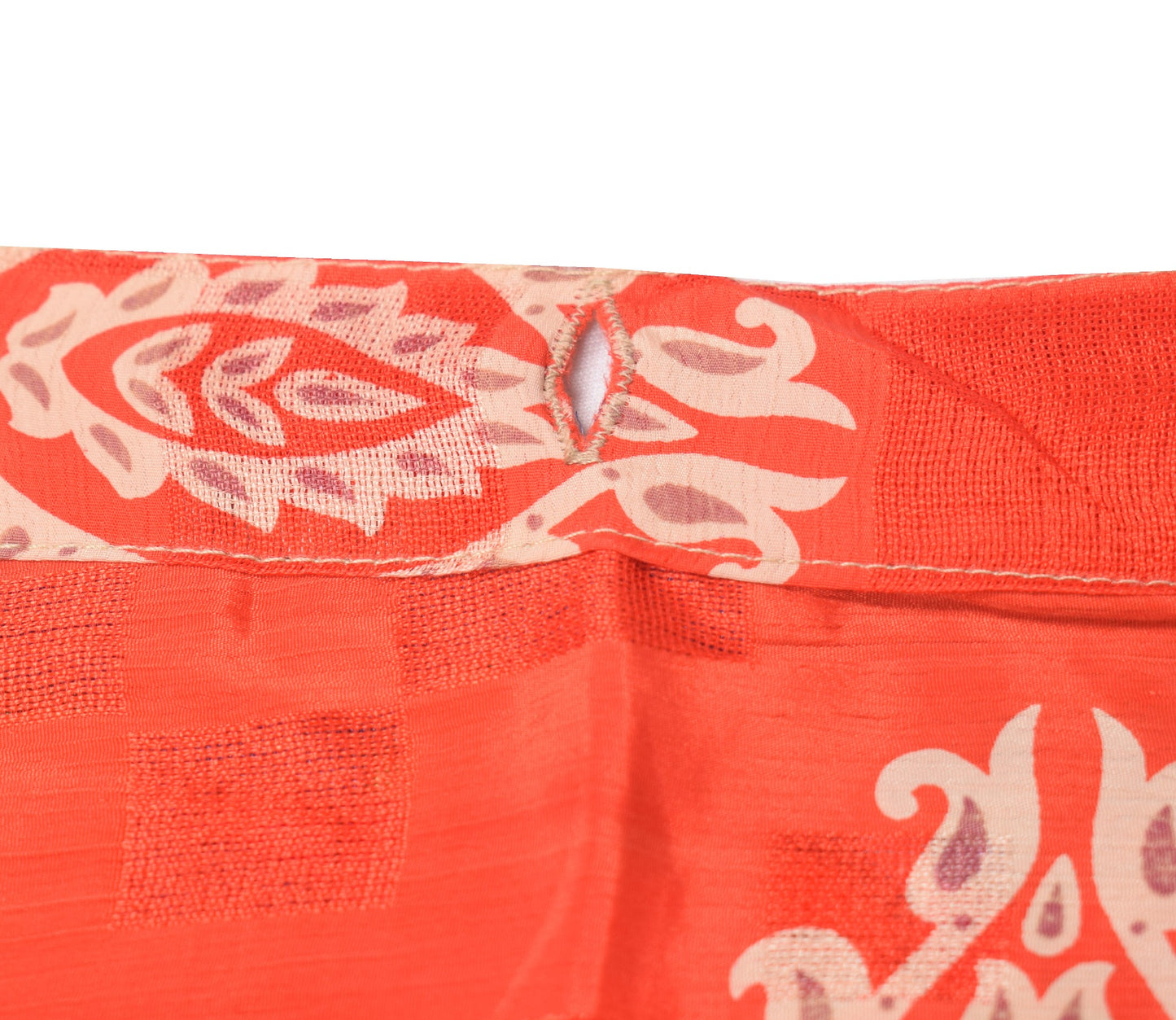 Sushila Vintage Art Silk Saree Magic Wrap Reversible Skirt Beach Dress Orange