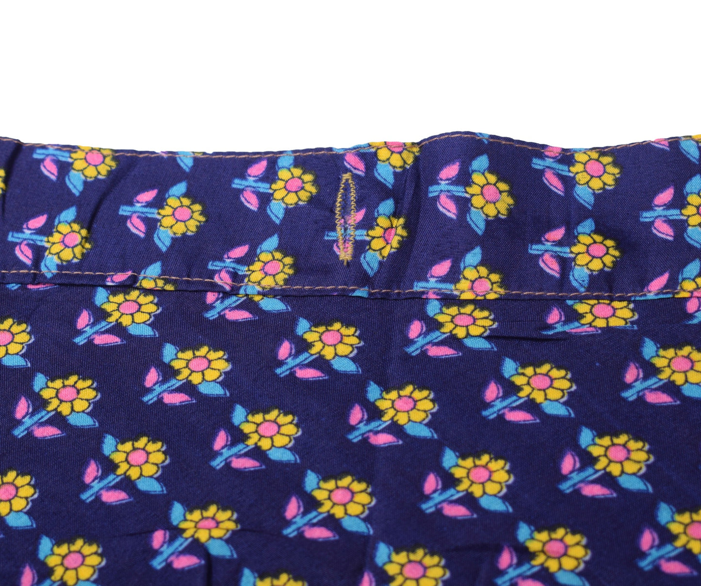 Sushila Vintage Art Silk Saree Magic Wrap Reversible Floral Blue Skirt Beach Dress