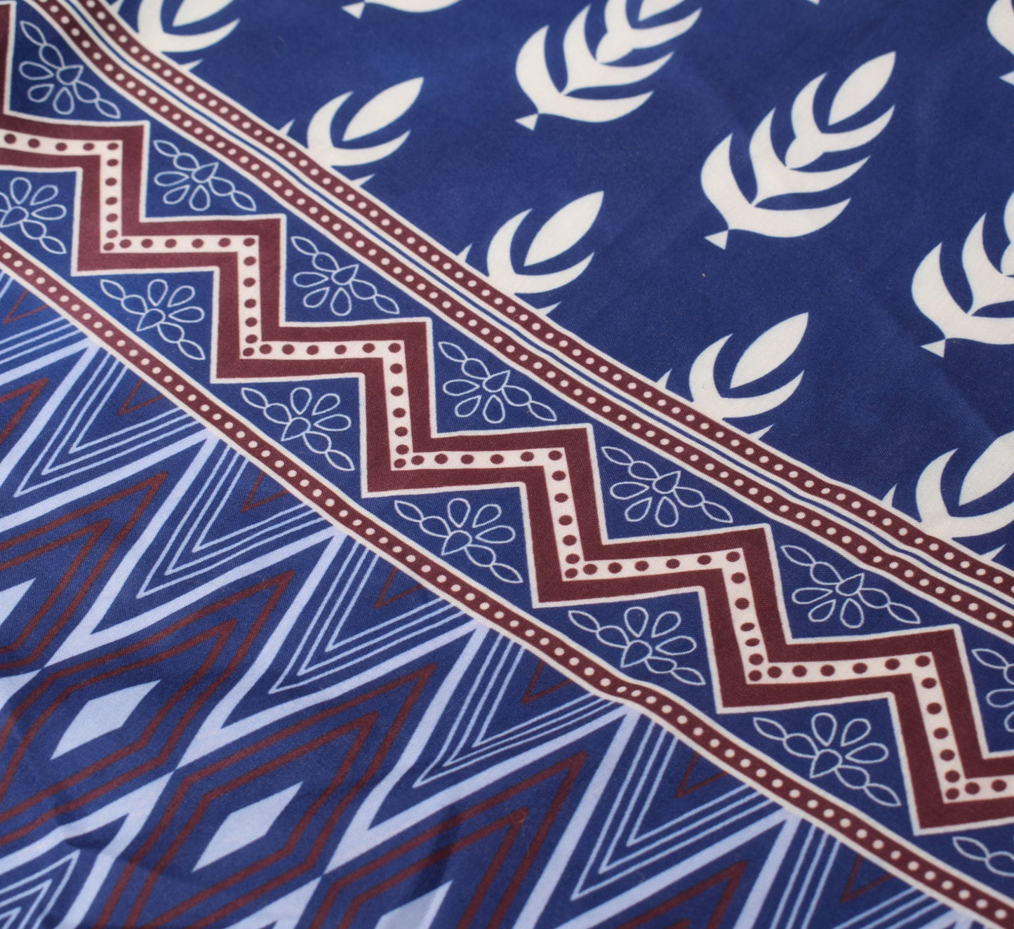 Sushila Vintage Art Silk Saree Magic Wrap Reversible Floral Blue Skirt Beach Dress