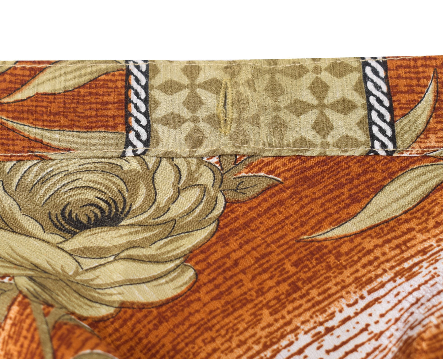 Sushila Vintage Art Silk Saree Magic Wrap Reversible Skirt Red Brown BeachDress