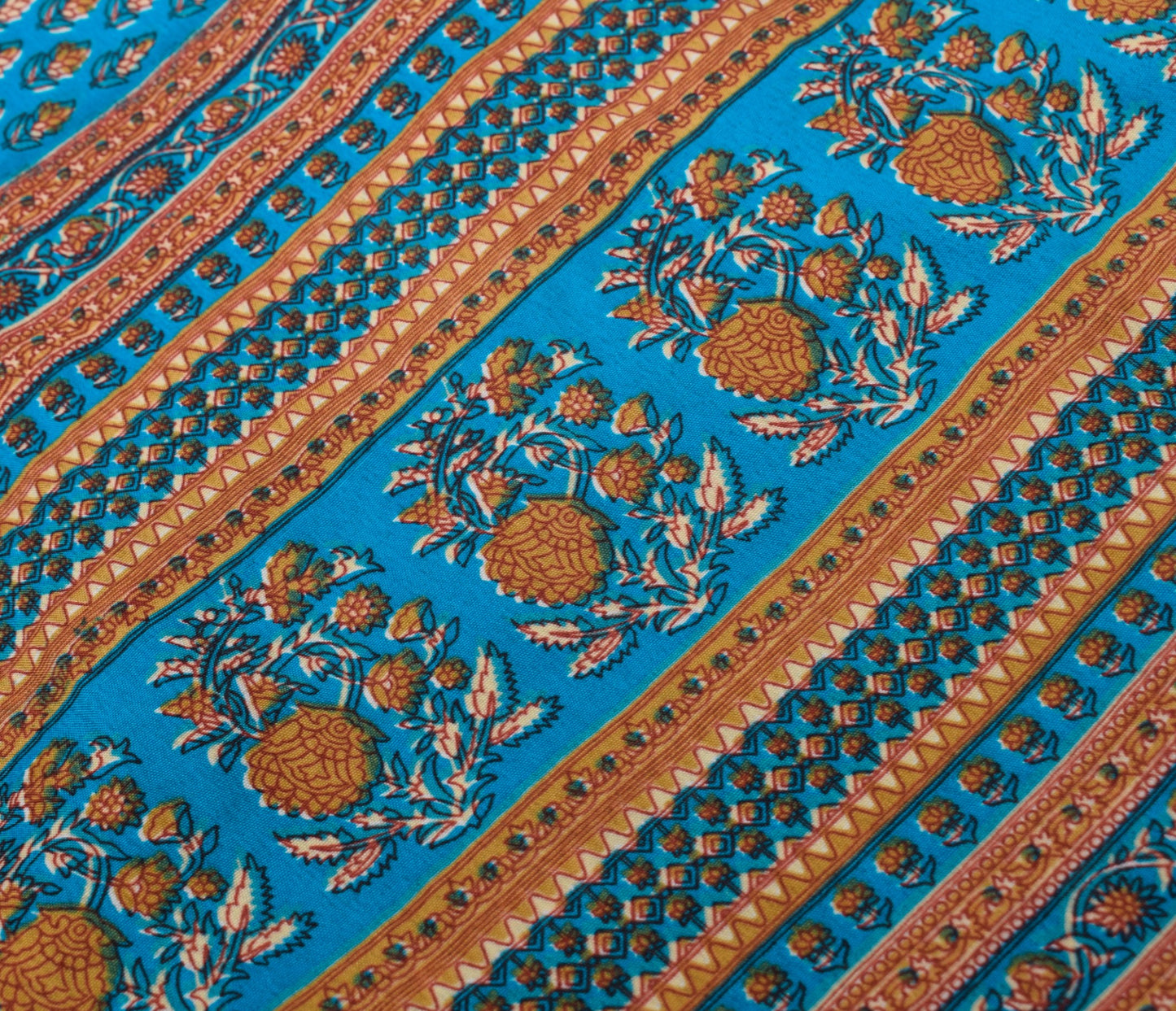 Sushila Vintage Floral Art Silk Saree Magic Wrap Reversible Skirt Beach Dress