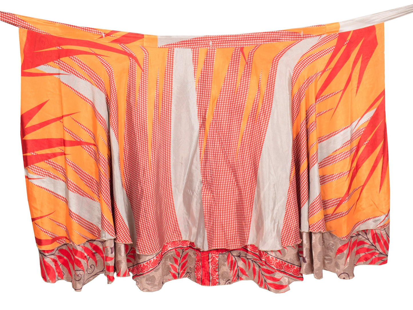Sushila Vintage Art Silk Saree Magic Wrap Reversible Skirt Mauve Beach Dress