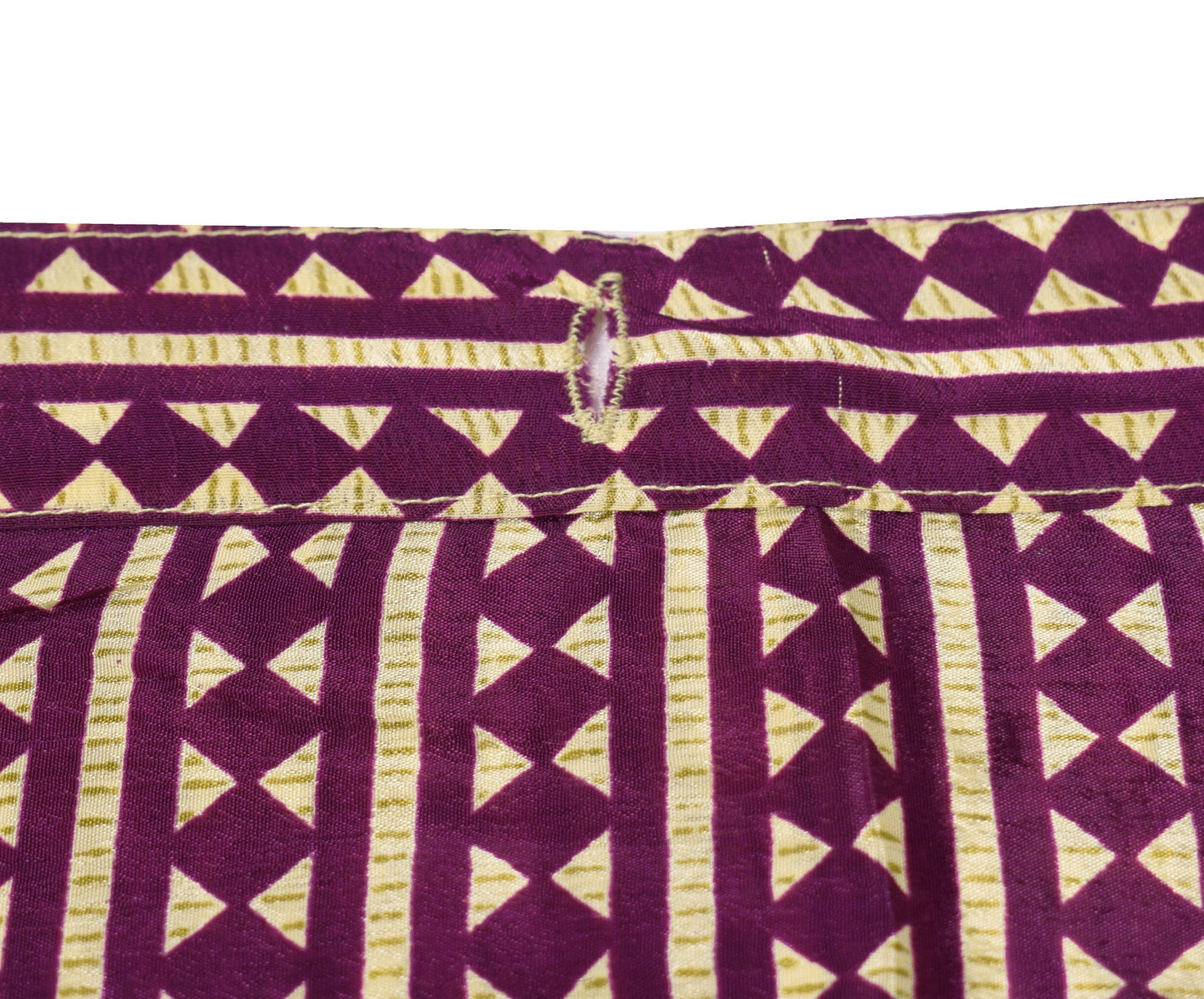 Sushila Vintage Deep Purple Saree Magic Wrap Reversible Skirt Art Silk Beach Dress