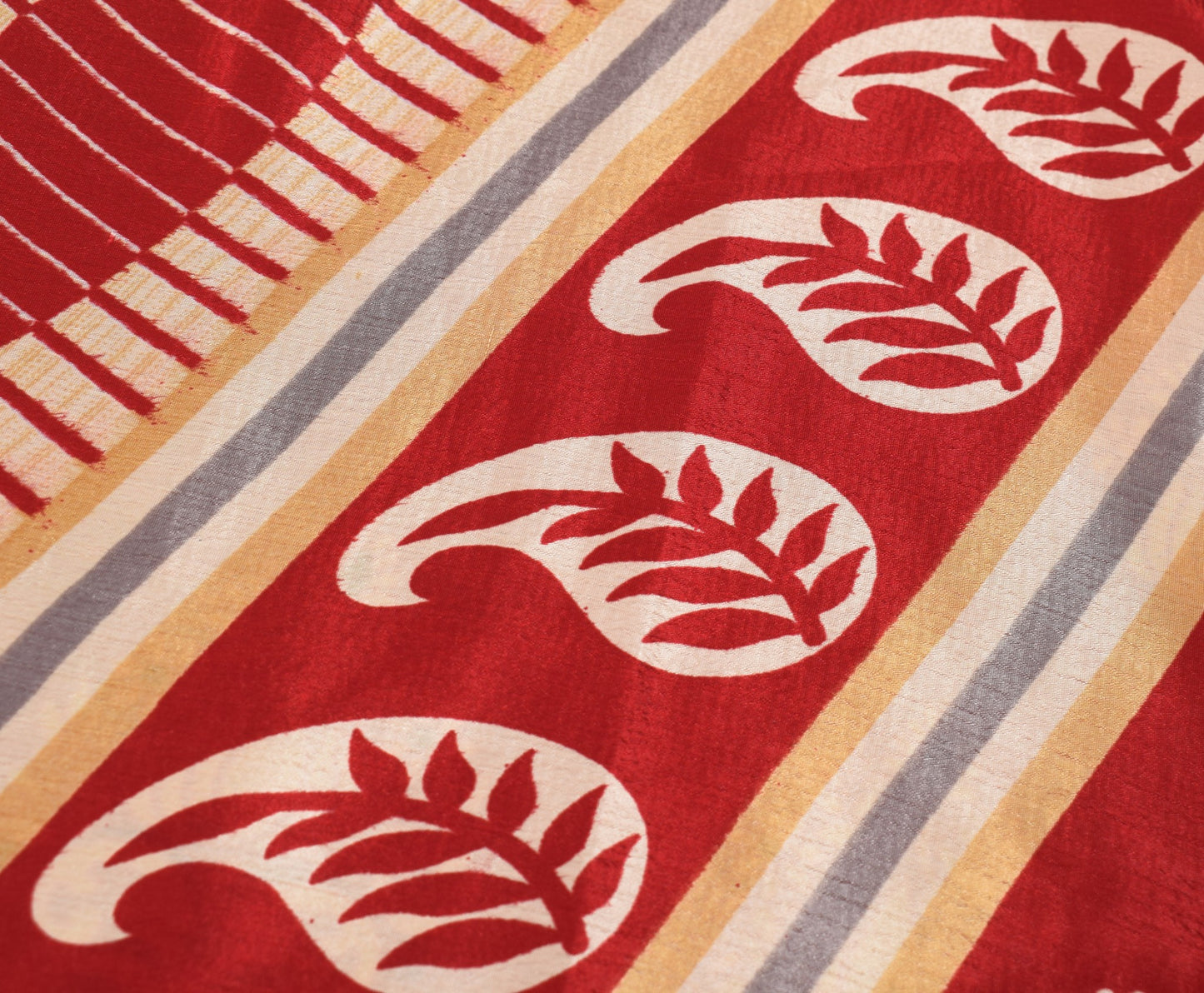 Sushila Vintage Red Art Silk Saree Magic Wrap Reversible Skirt Boho Beach Dress