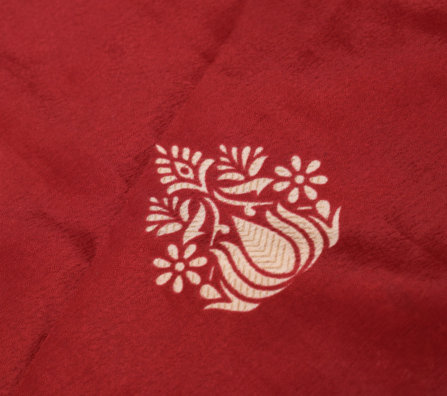 Sushila Vintage Red Art Silk Saree Magic Wrap Reversible Skirt Boho Beach Dress