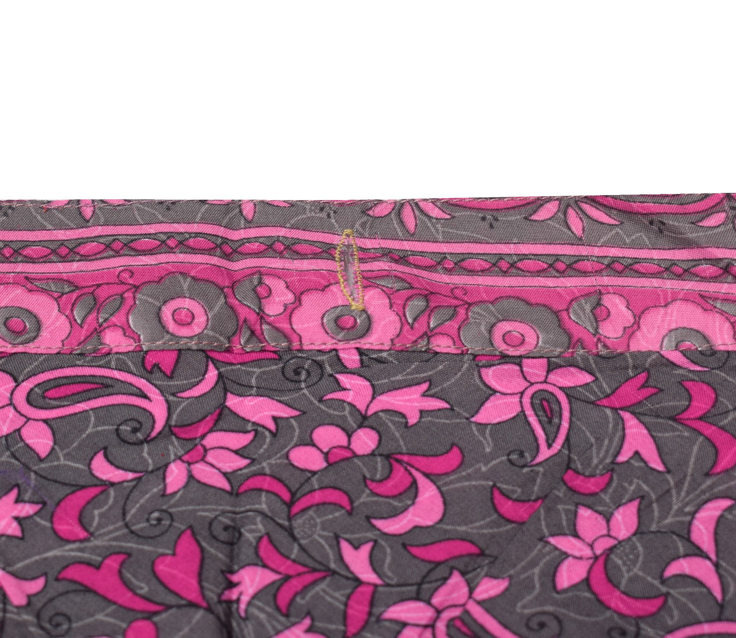 Sushila Vintage Pink Art Silk  Saree Magic Wrap Reversible Skirt Paisley Beach Dress