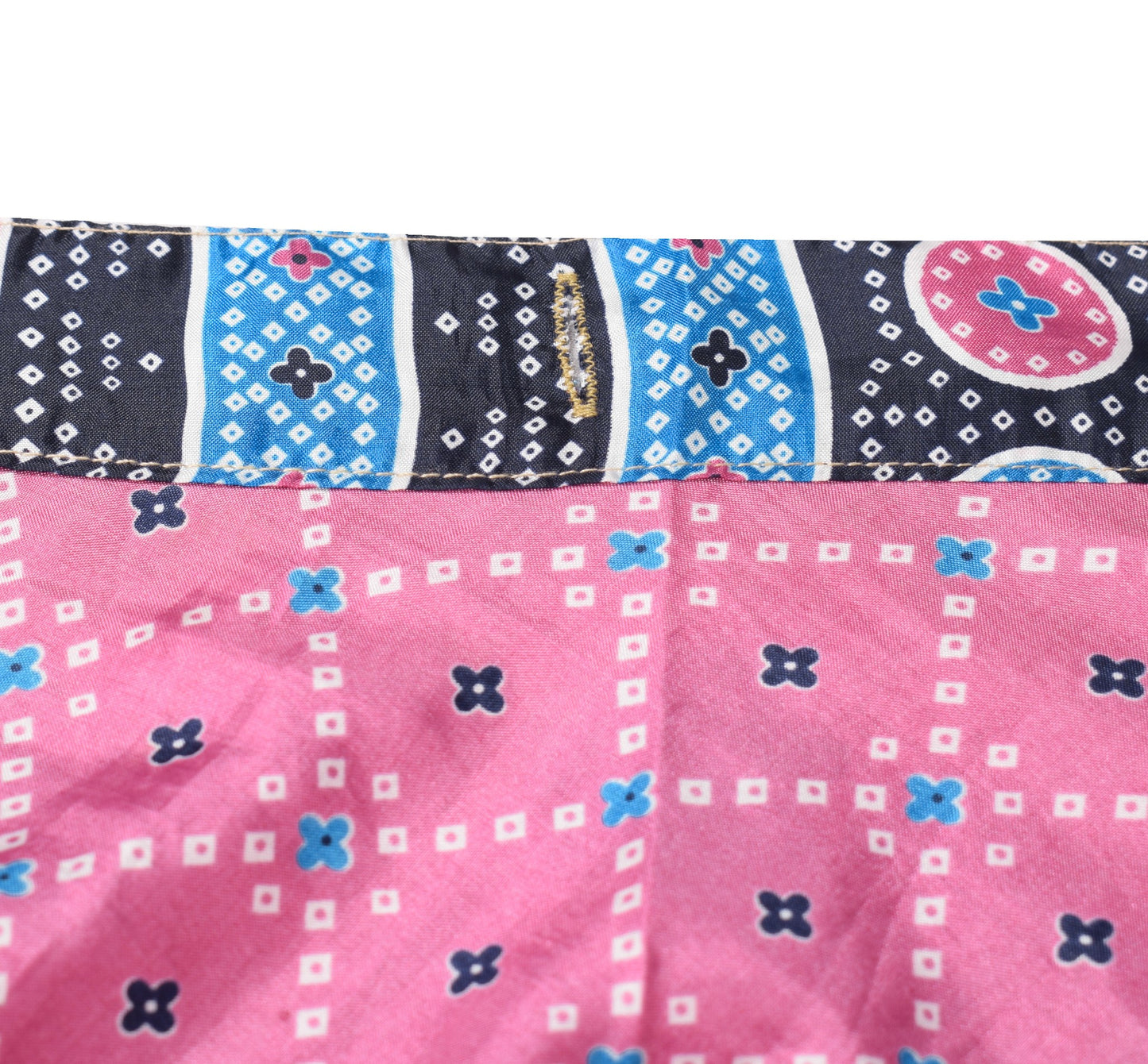 Sushila Vintage Pink Art Silk Saree Magic Wrap Reversible Skirt Beach Dress Boho