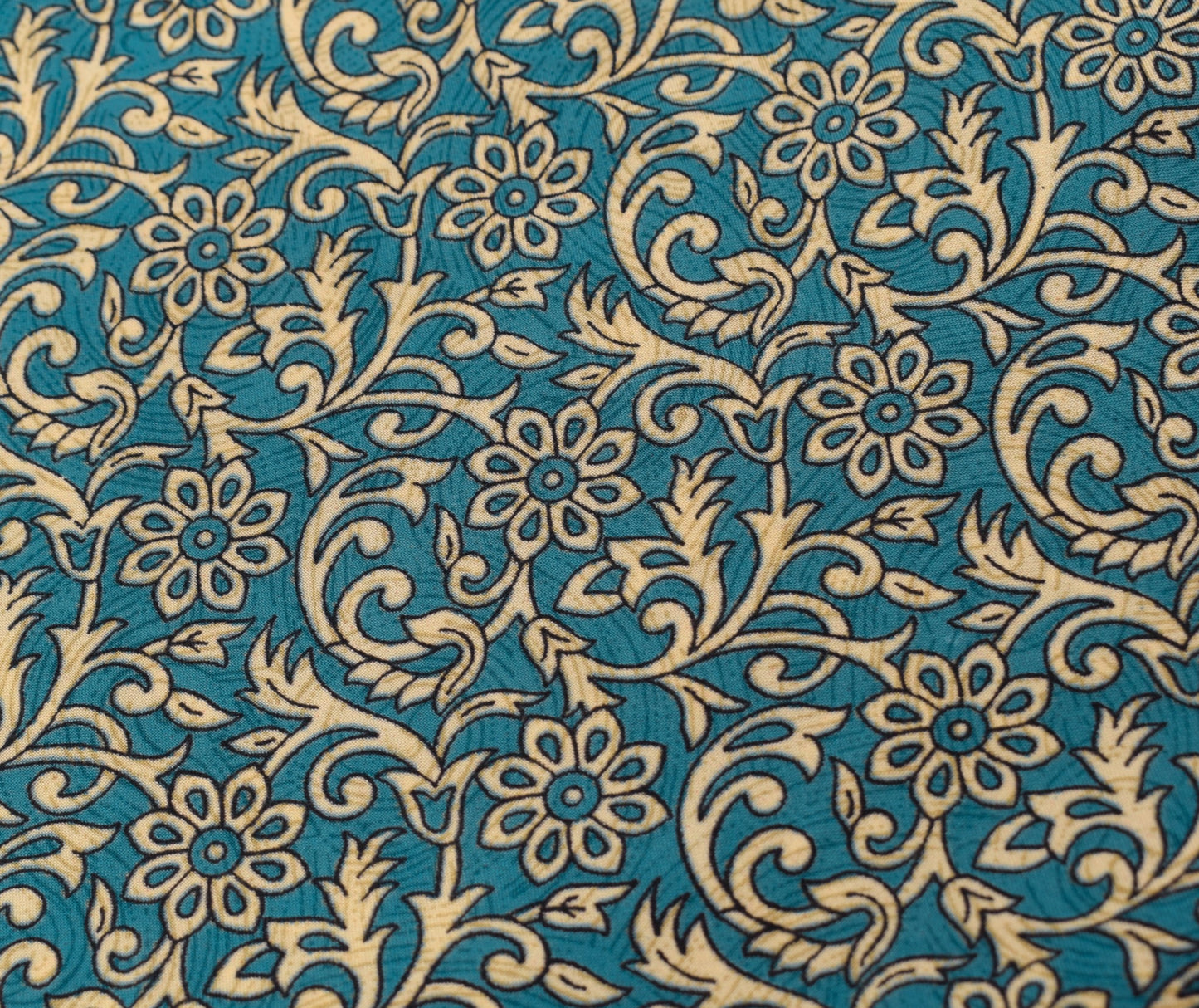 Sushila Vintage Art Silk Saree Magic Wrap Reversible Skirt Teal Blue Beach Dress Boho