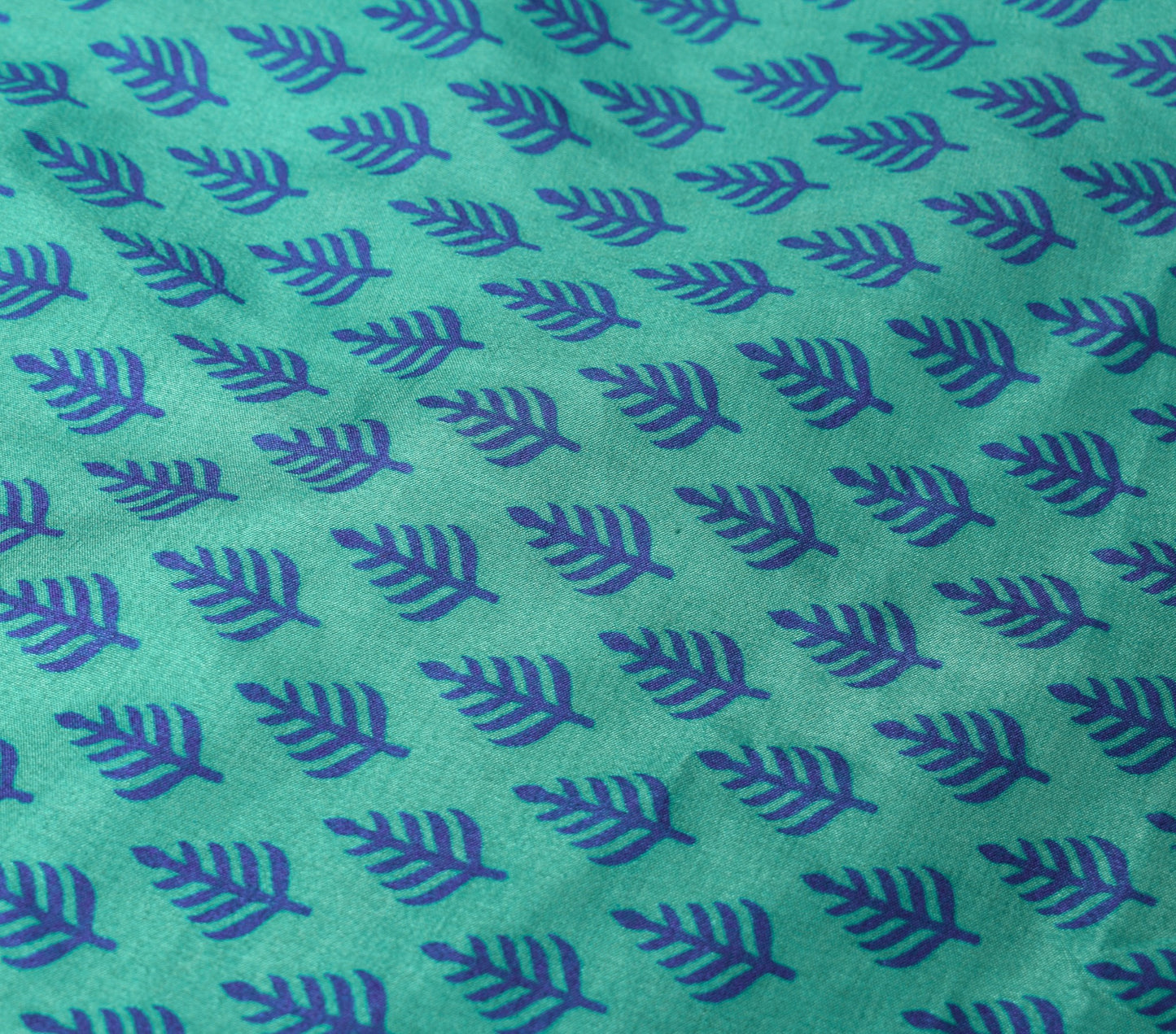 Sushila Vintage Art Silk Saree Magic Wrap Reversible Skirt Beach Dress Aqua Gree