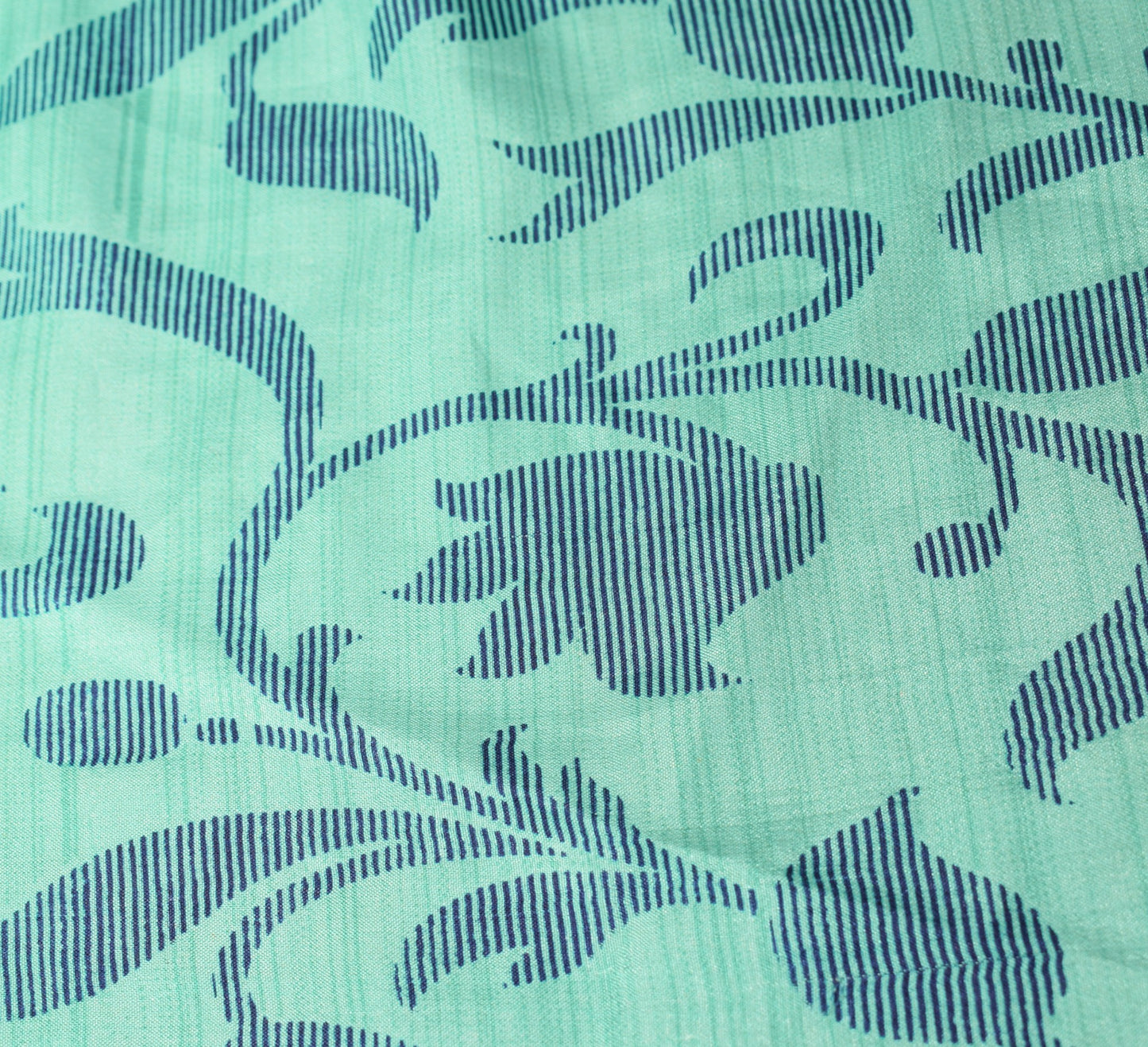 Sushila Vintage Art Silk Saree Magic Wrap Reversible Skirt Beach Dress Aqua Gree