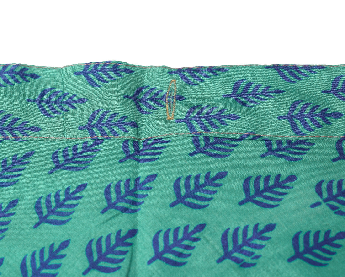 Sushila Vintage Art Silk Saree Magic Wrap Reversible Skirt Beach Dress Aqua Gree