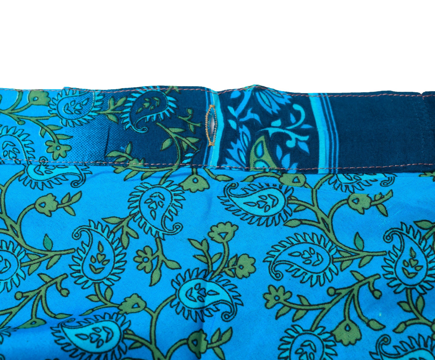 Sushila Vintage TealGreen Art Silk Saree Magic Wrap Reversible Skirt BeachDress