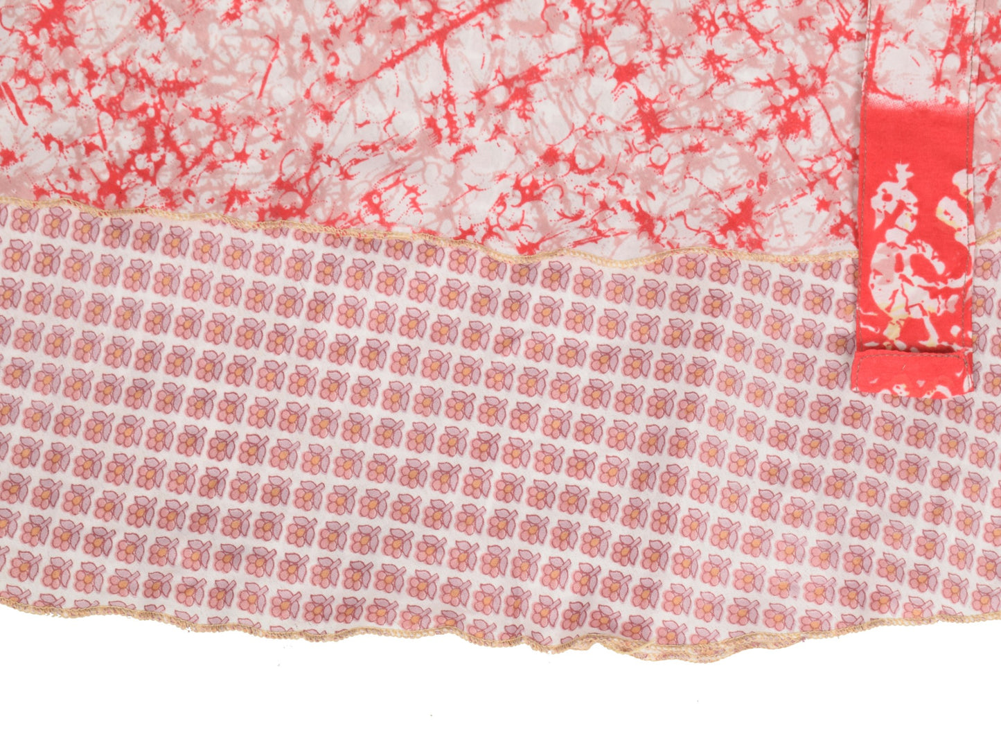 Sushila Vintage Art Silk Saree Magic Floral Wrap Reversible Skirt Beach Dress